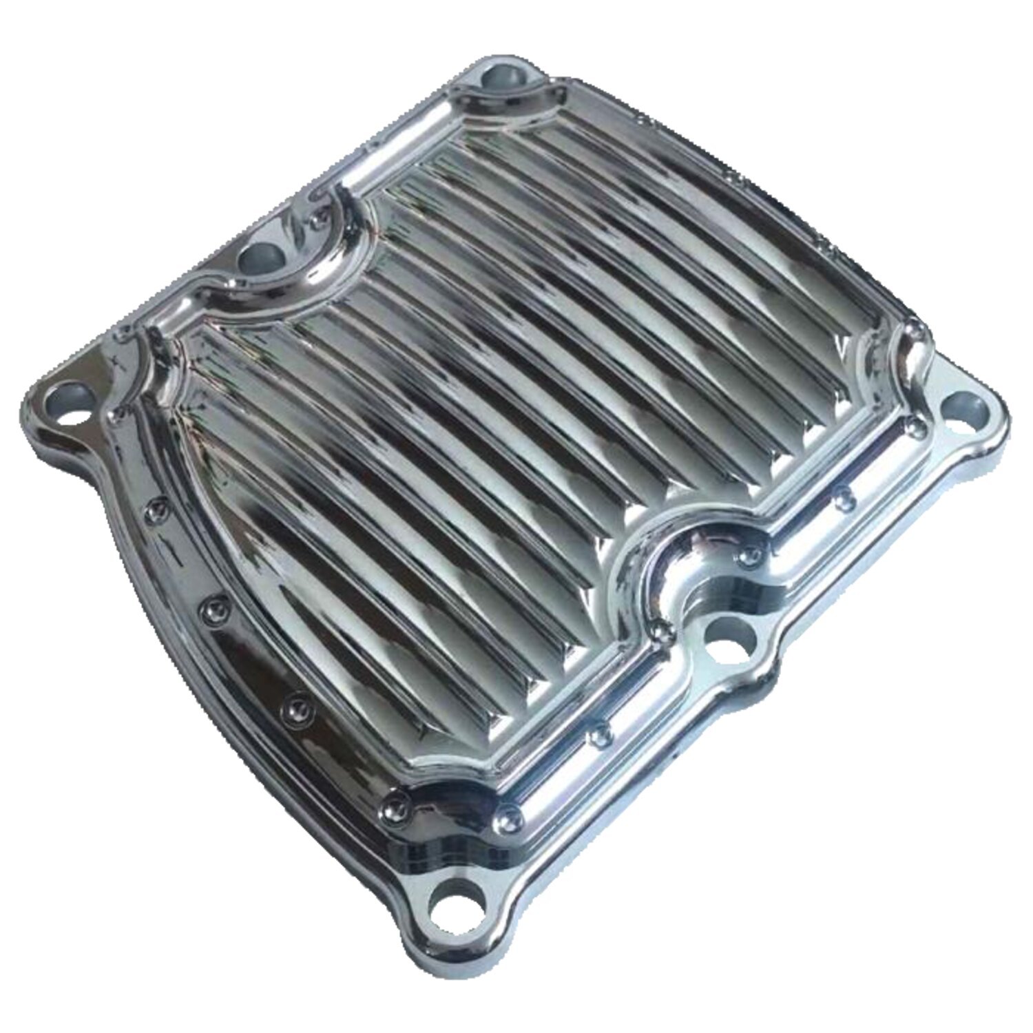 Covingtons, transmission top cover. Dimpled, Chrome