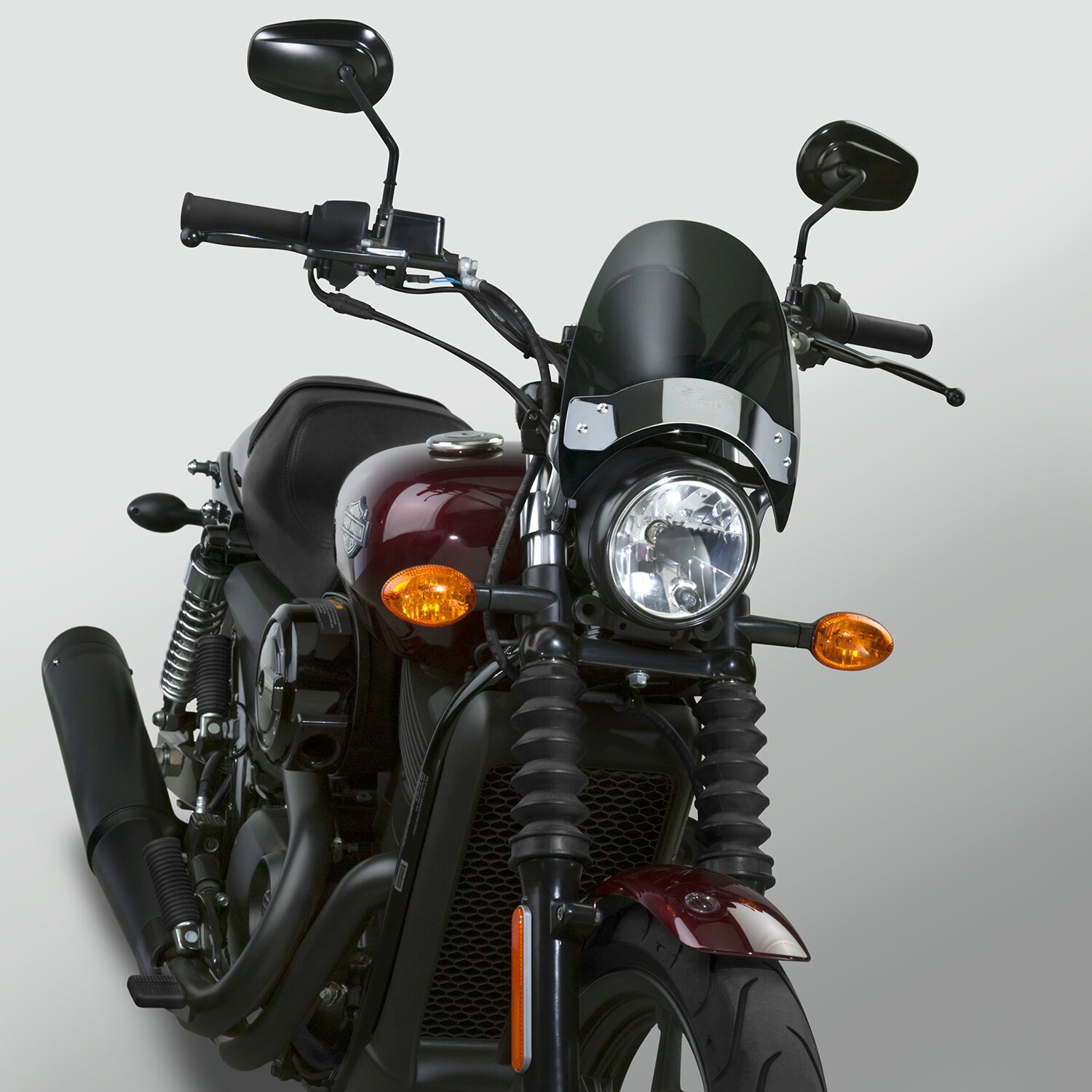 9.25 inch — National Cycle Flyscreen® LS dark tint, chrome, Black