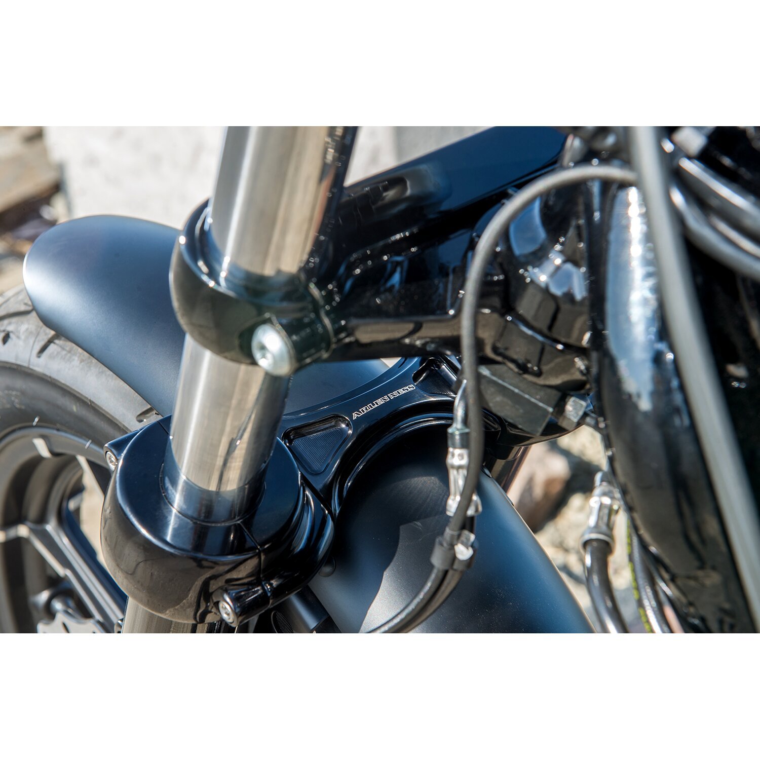 Arlen Ness, Method 39mm fork brace, Black, Polished