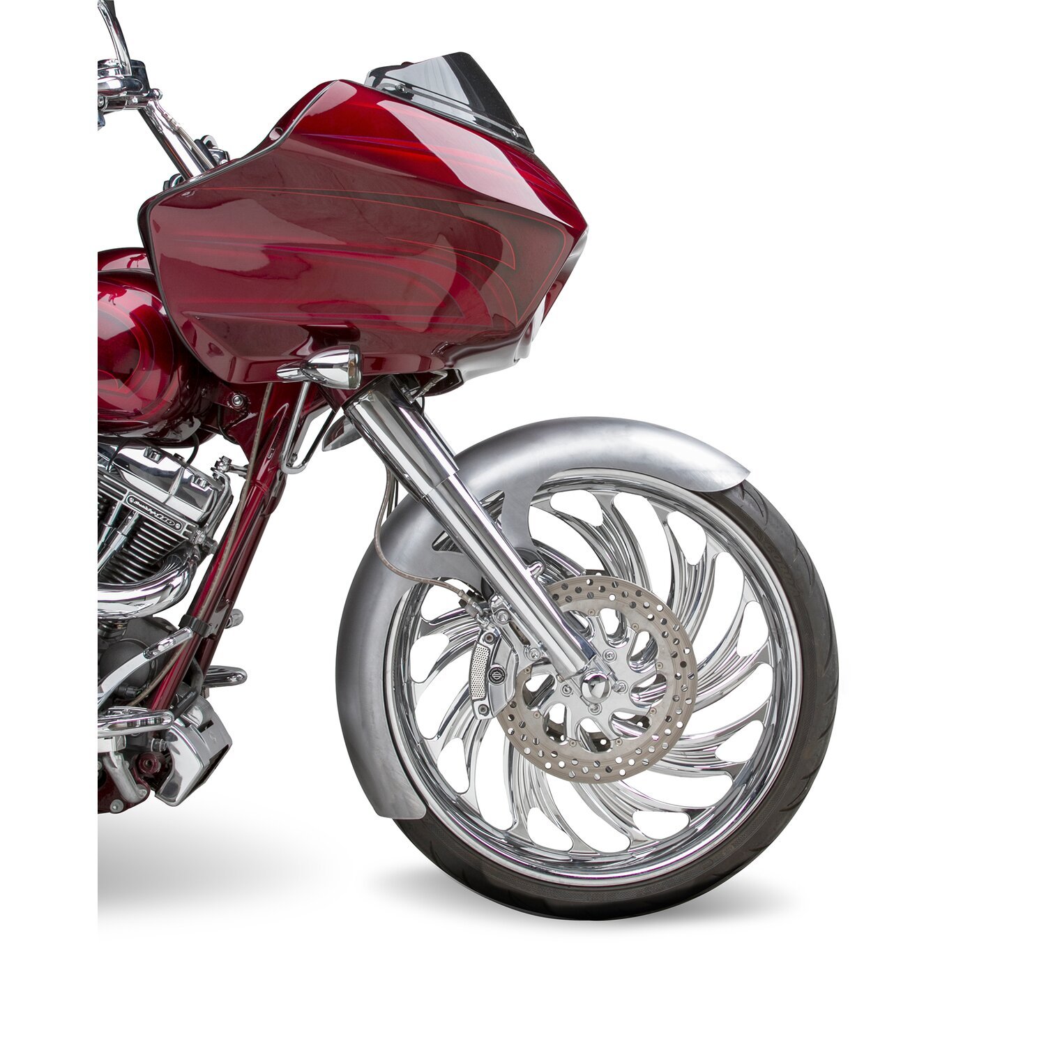 Arlen Ness, 21" real steel Rapper front fender