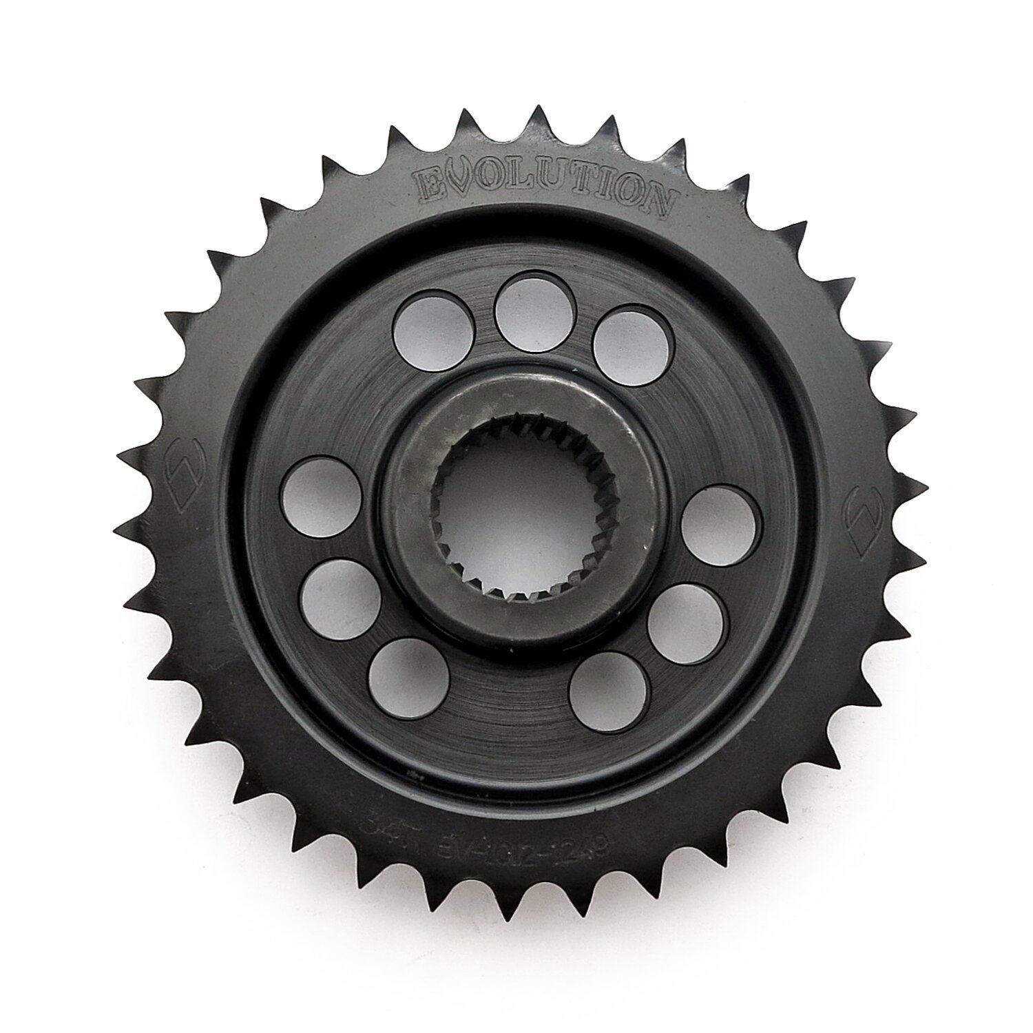 Evo Industries, 34T solid motor sprocket kit, Black