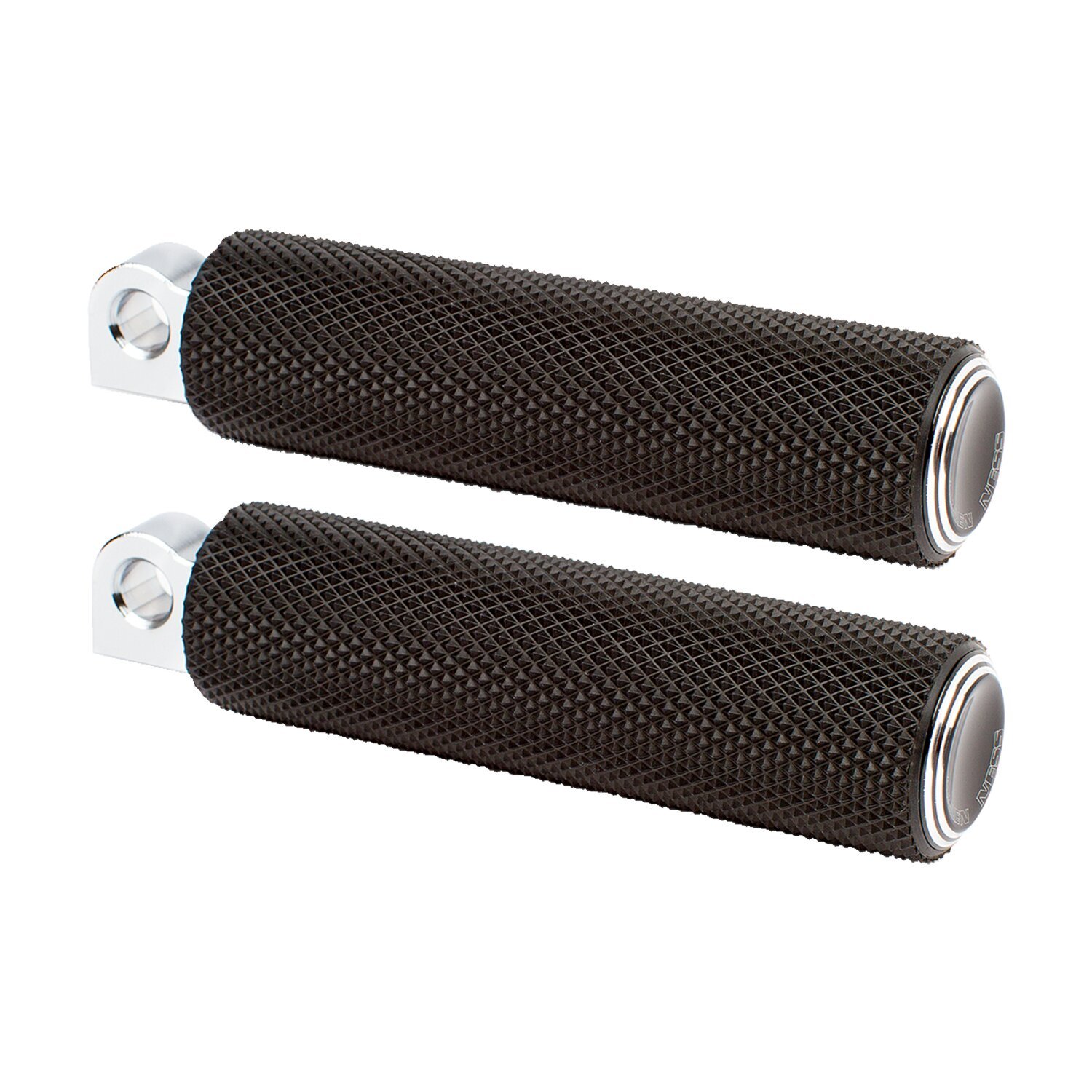 Arlen Ness, dual ring Fusion footpegs, Black, Matte