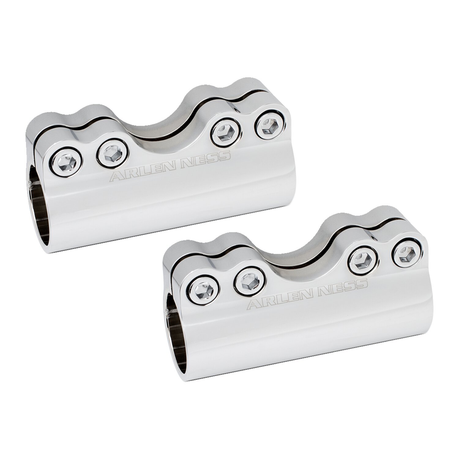 Arlen Ness, Molular billet handlebar clamp chrome 1", Silver