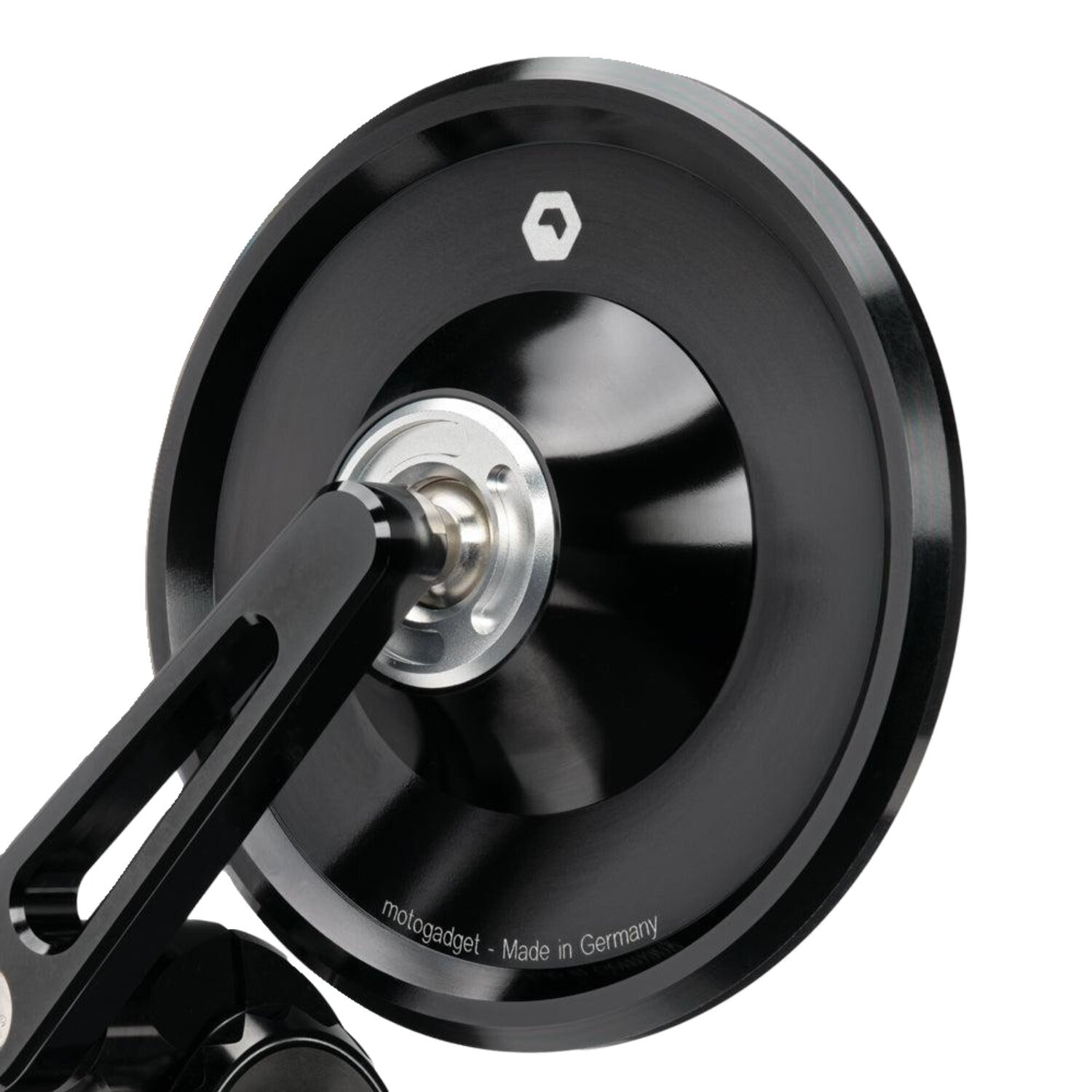 Motogadget mo.view Spy glassless handlebar end mirror, Black, Polished