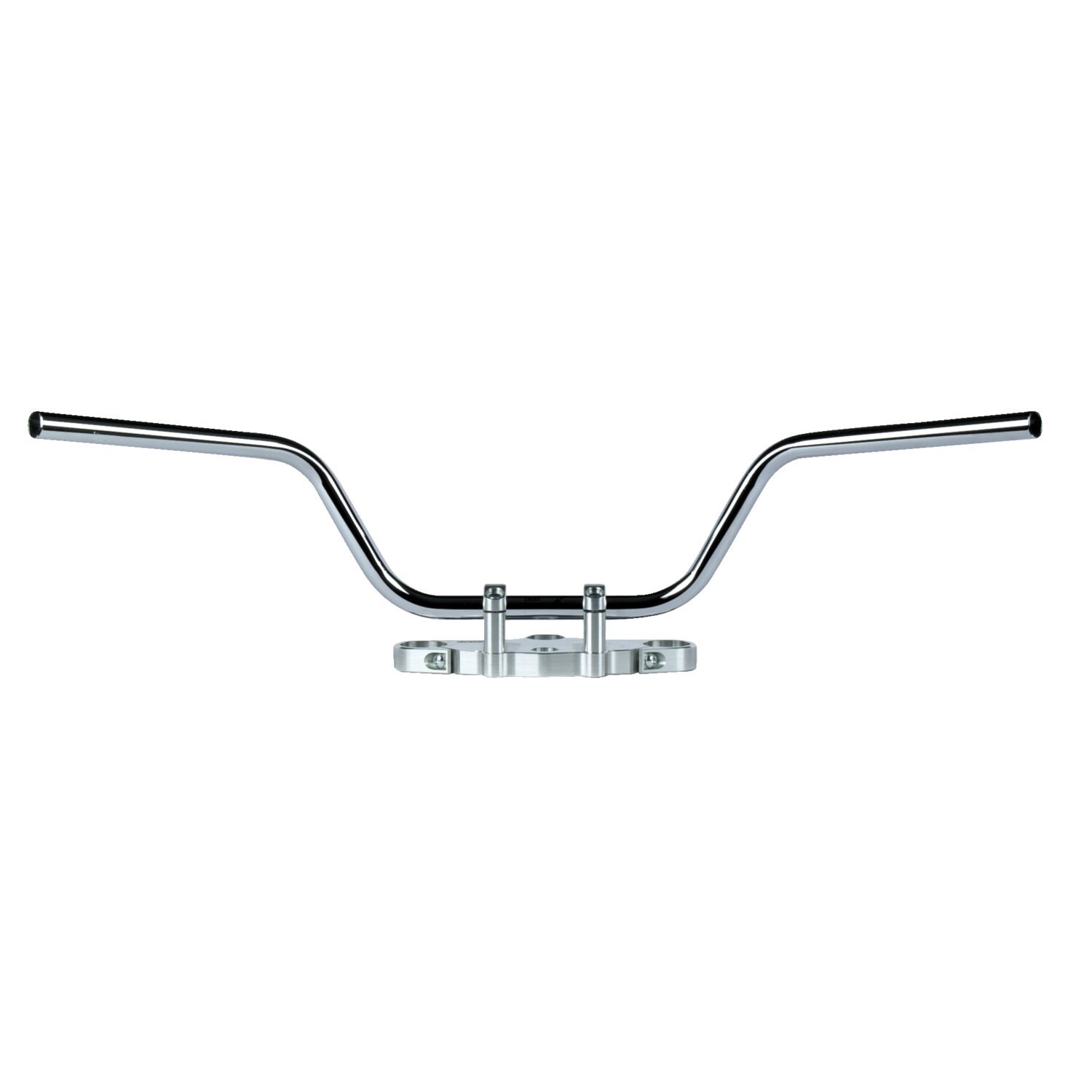 TRW, 22mm (7/8") Touring handlebar. High, Silver, Chrome