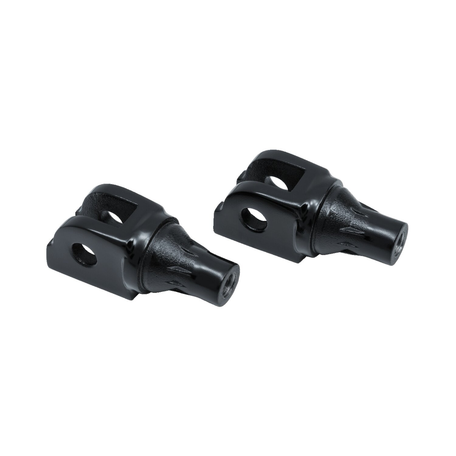 Kuryakyn, Tapered front footpeg adapter, Black, Gloss