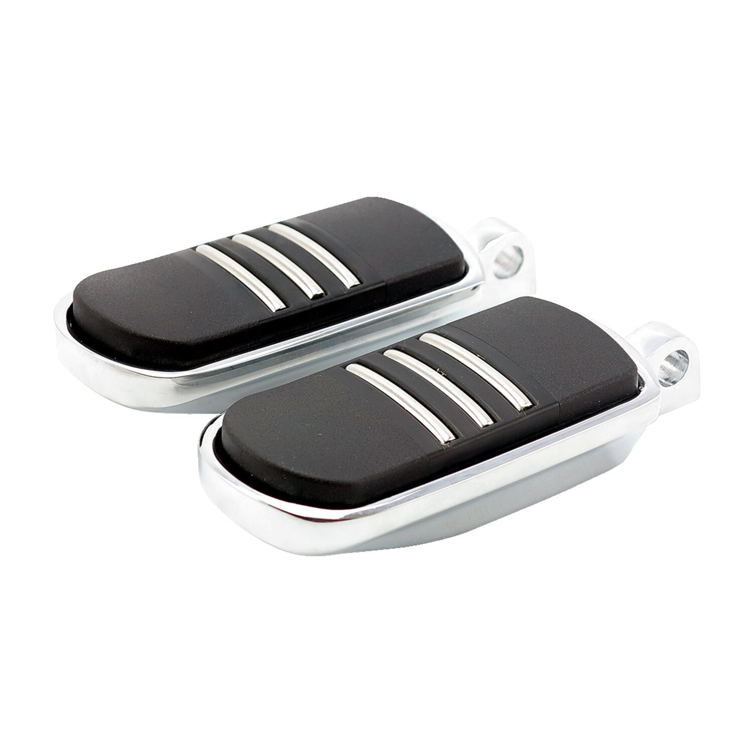 Galaxy, foot peg set, Black, Chrome