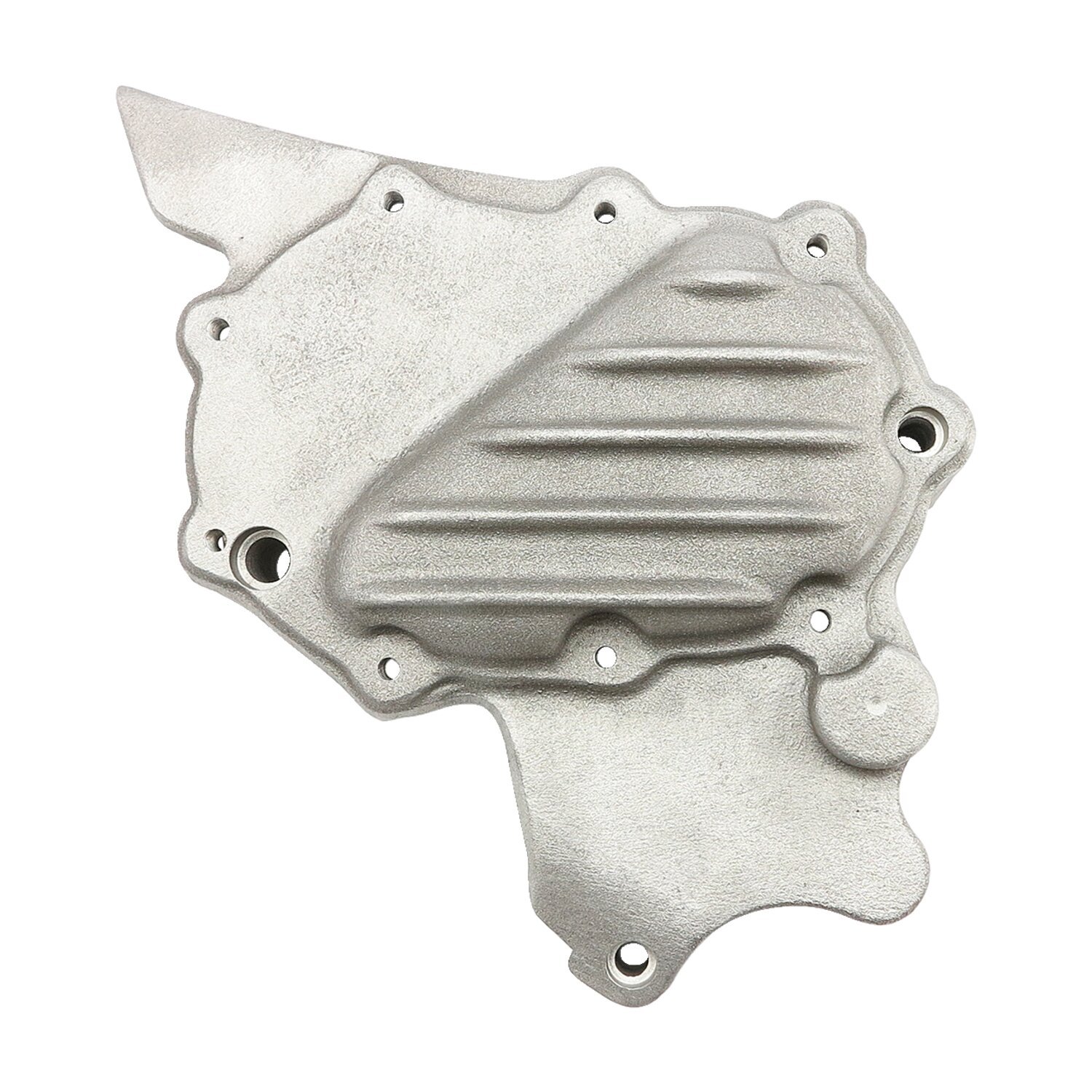 EMD, ribbed sprocket cover XL. Raw finish, Unpainted