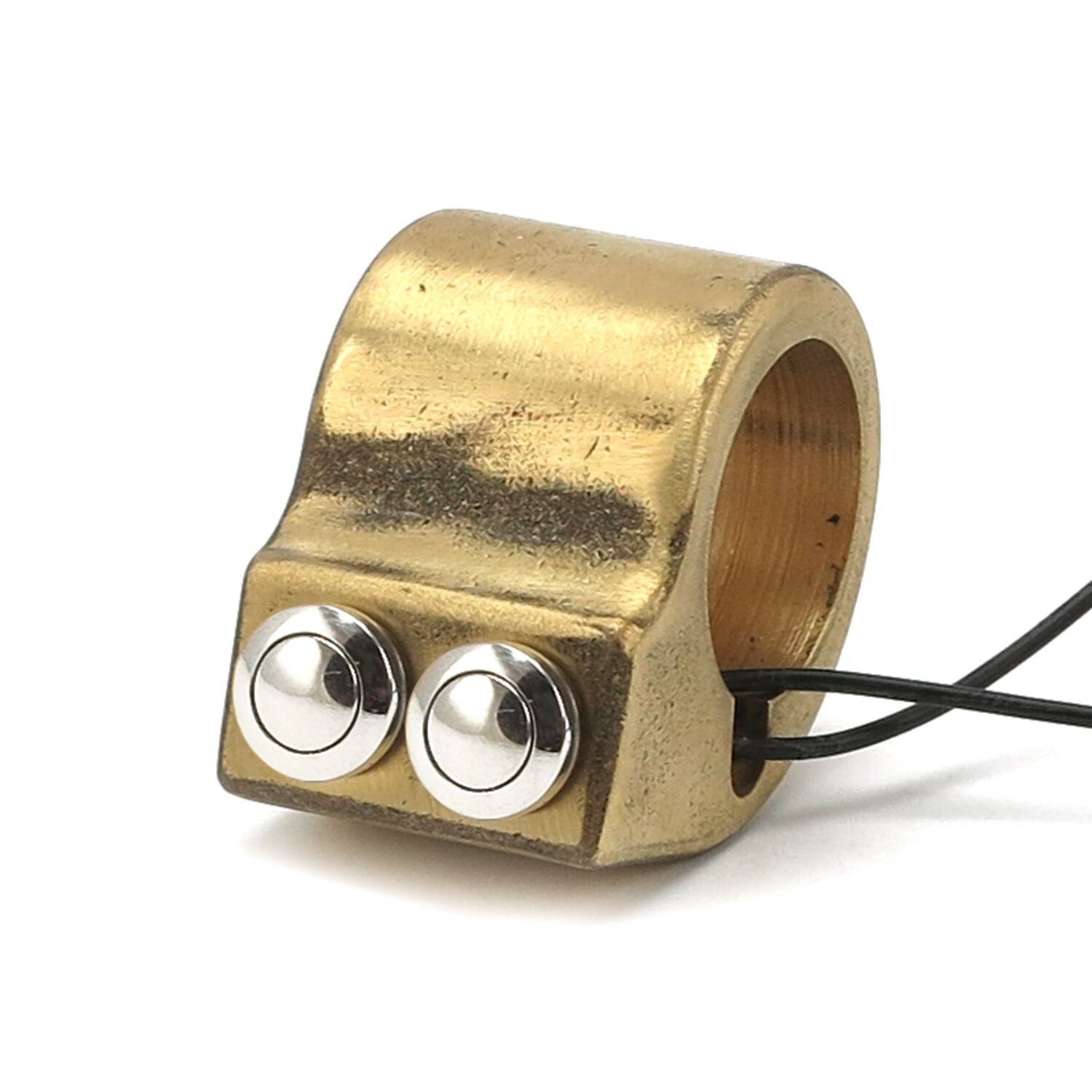 Wannabe Choppers, WannaButton 1". Brass, Raw