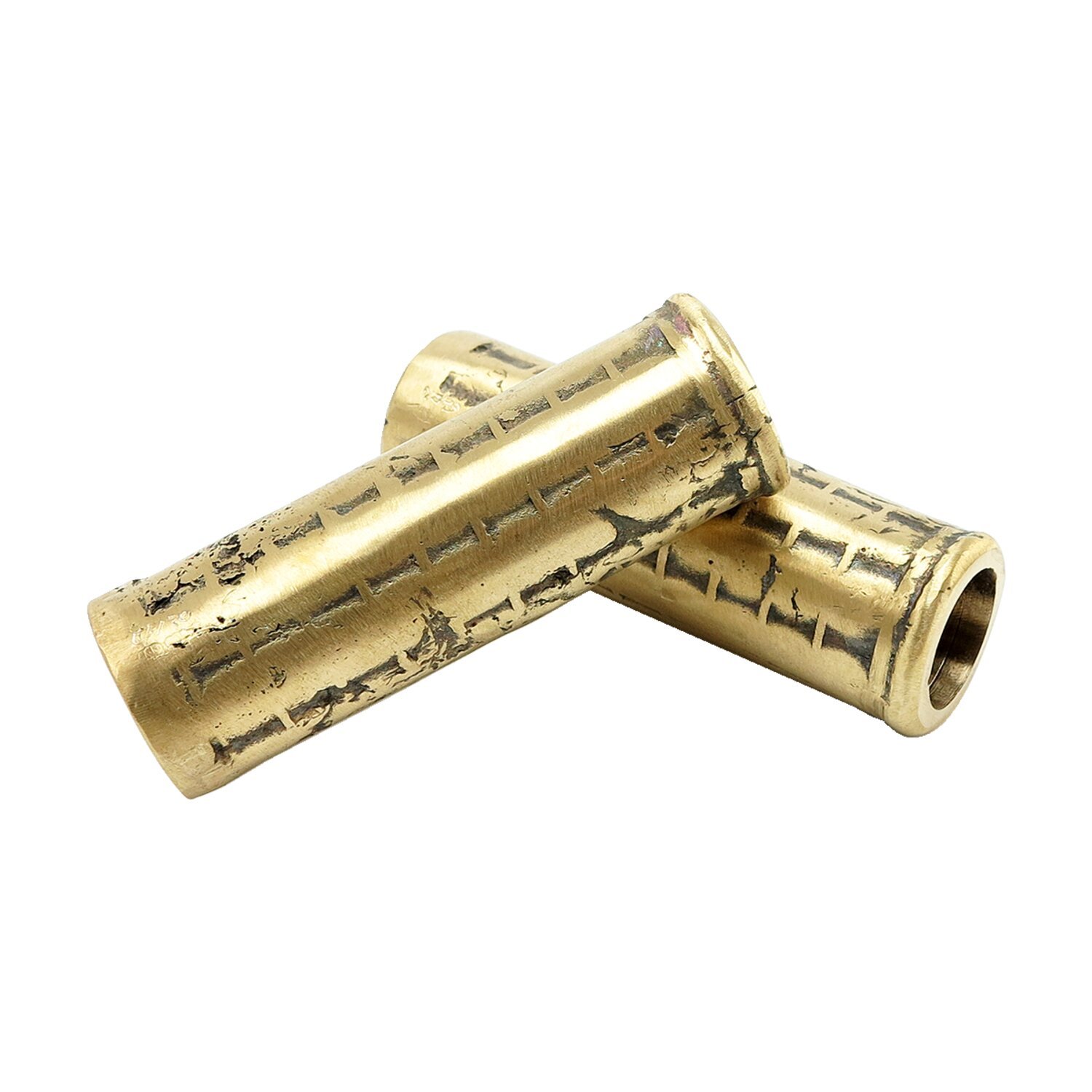 Wannabe Choppers Casted grips "waffle-style" brass 1", Bronze