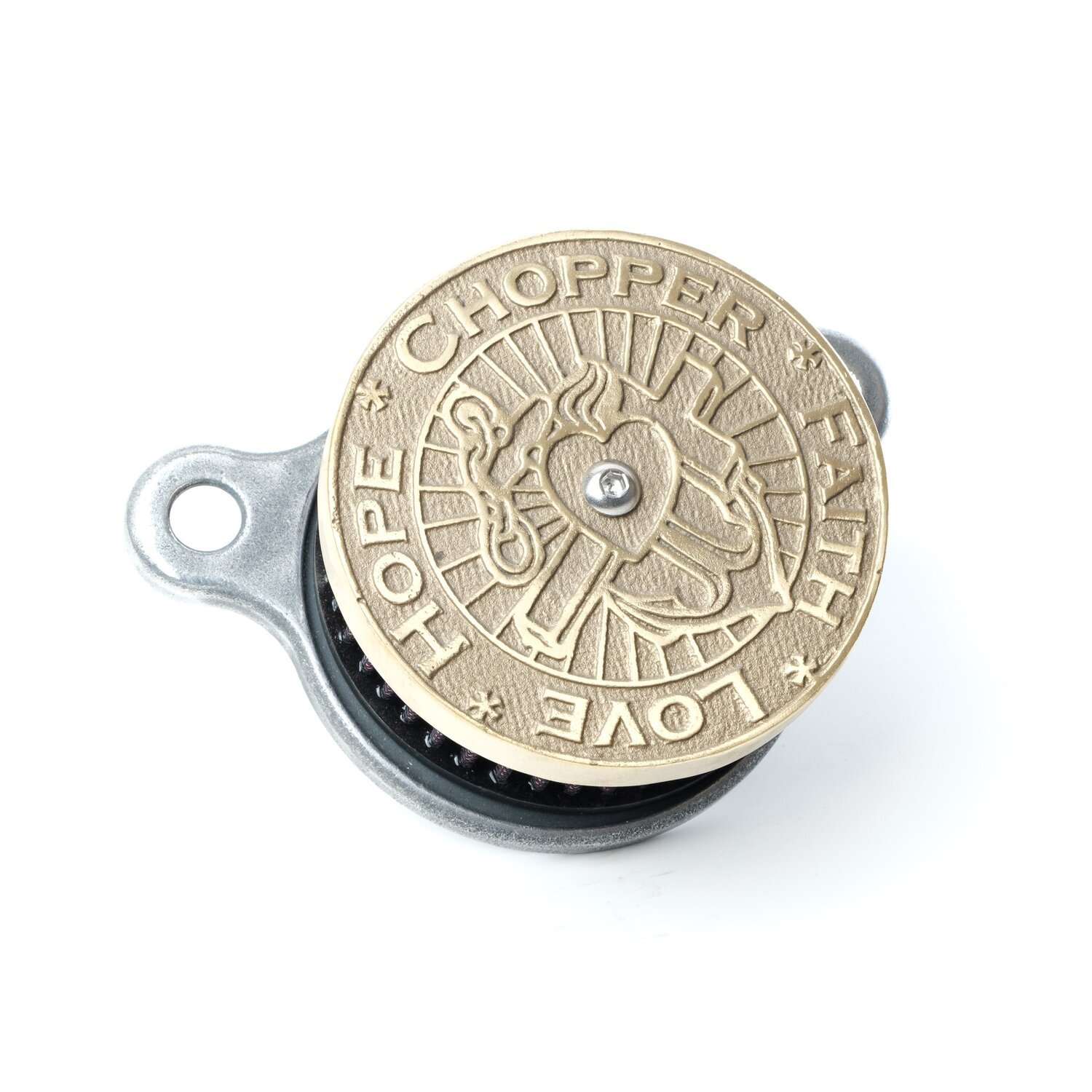 Wannabe Choppers, WannaSucker 'CFLH' air cleaner. Brass