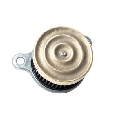 Brass. 'Wave'. Sand-cast and in-house produced air cleaner in an un-polished 'stone washed' works finish. Ready to transport your Sporty to the sub-zero coolness dimension. Small production series warrant exclusivity. A true handmade Piece of Art. 

