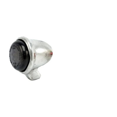 Aluminum. Medium size. Smoke lens. A LED taillight with ECE approved lens. Called 'Standard' but it is a special in a style that nothing else even comes close to. Housing is sand-cast with a semi-polished works finish for a rough old-time look. In-house and hand made in small quantities, ensuring exclusivity. A license plate illumination is not present. Approx. dimensions: L40mm x W35mm x H45mm.