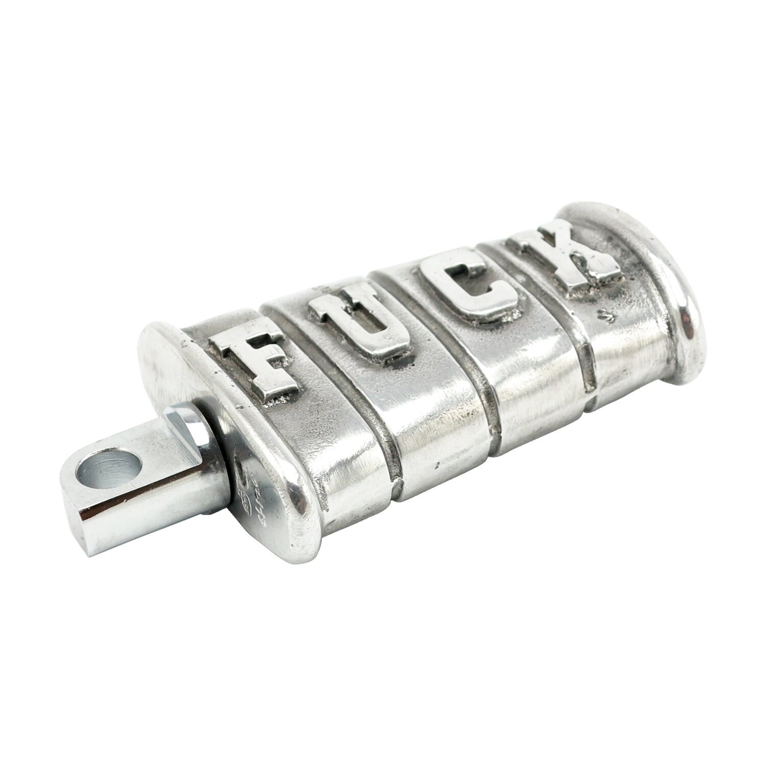 Wannabe Choppers, kicker pedal 'Fuck'. Cast aluminum, Polished
