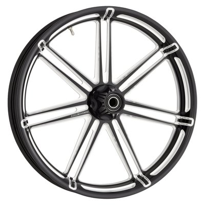 Black anodized.
All Ness wheels are precision machined from radial forged 6061-T6 aluminum and structurally tested. The special hidden hub design includes wheel bearings. Both are installed and
pre-set by Ness for optimal radial and lateral runout accuracy.
Wheels are compatible with both ABS and non-ABS models.
Each hub includes several ABS outer rings.
How to order a Ness wheel: Rims and hubs are sold separately. All hubs fit all rims. So pick the hub that will fit your bike, then choose the wheel style, width and diameter you desire
Note: Hub should be ordered separately.