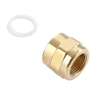 Polished brass; used to mount K-Tech brass petcocks and custom fuel line adapter on a gas tank w/M22x1 thread