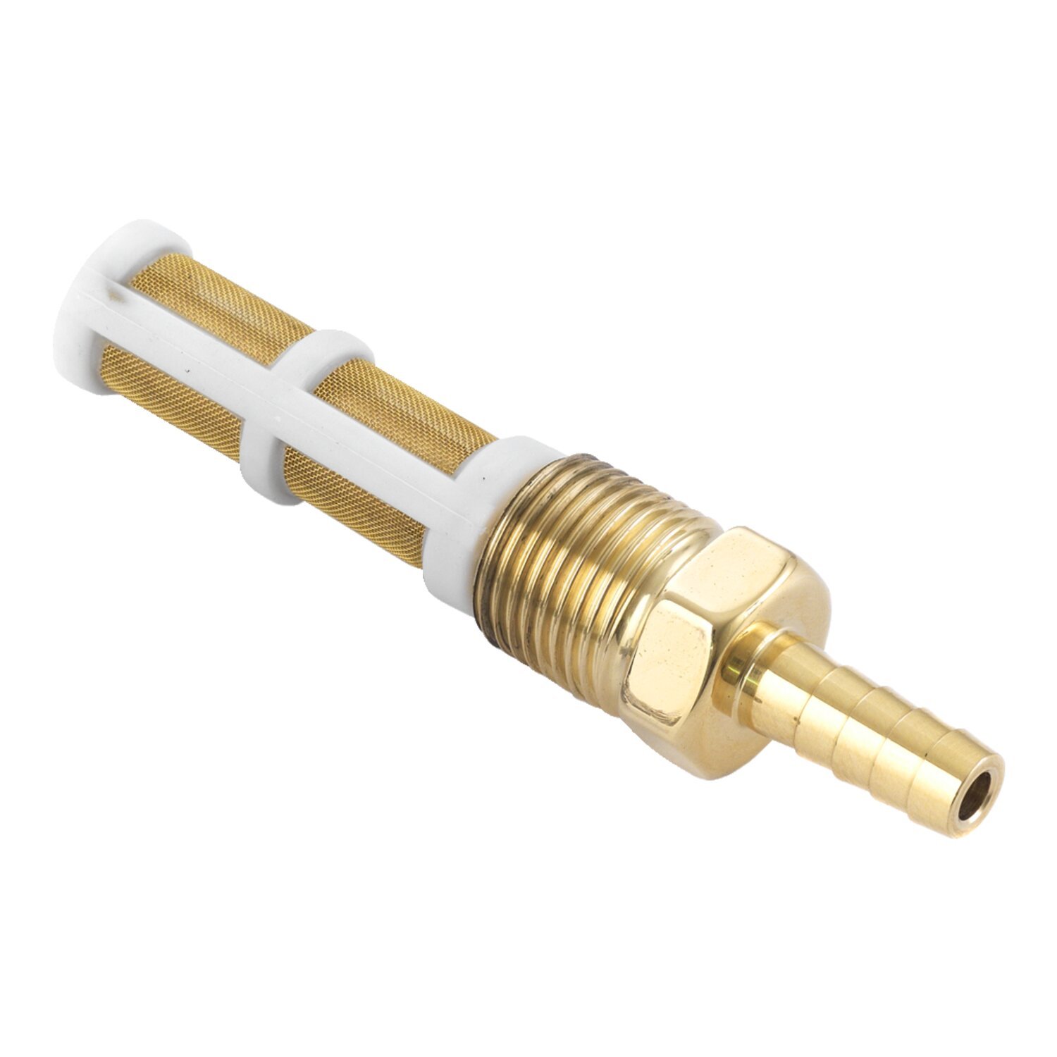 K-Tech brass 3/8" NPT custom fuel line fitting, Yellow, Polished