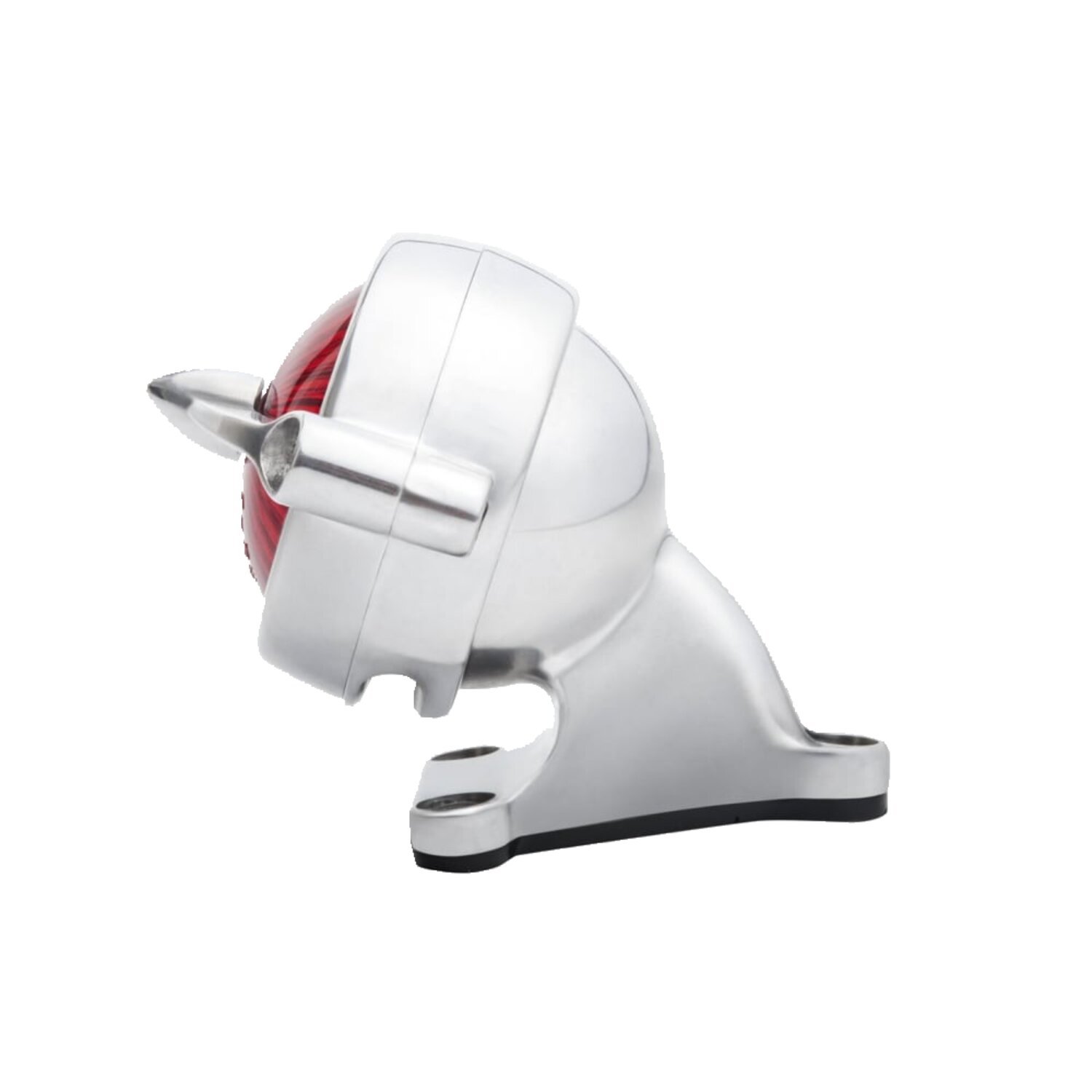 Motone Bel Air Tail Light with fender mount, Silver, Polished