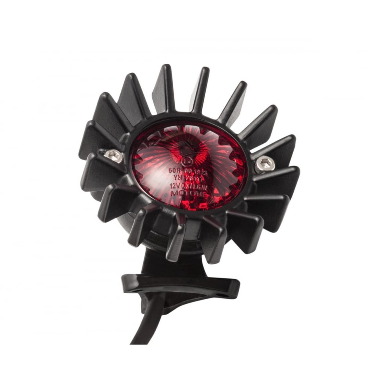 Motone Big Fin Tail light with fender mount, Black