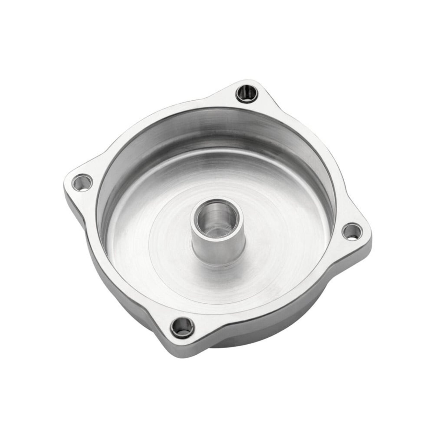 Motone, CV carburetor top cover. Finned/Rippled, Polished