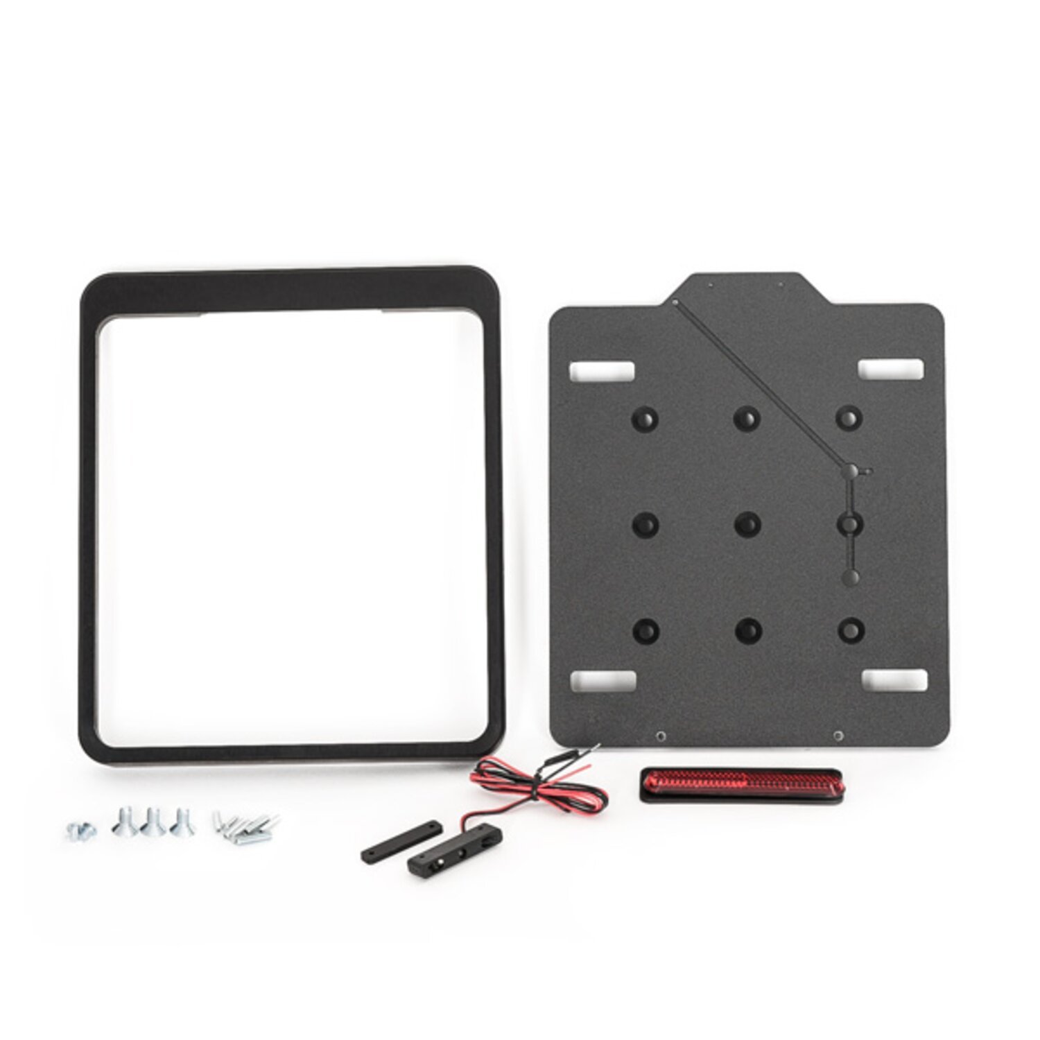 Killer Custom, "Blind hole" German license plate housing, Black, Matte