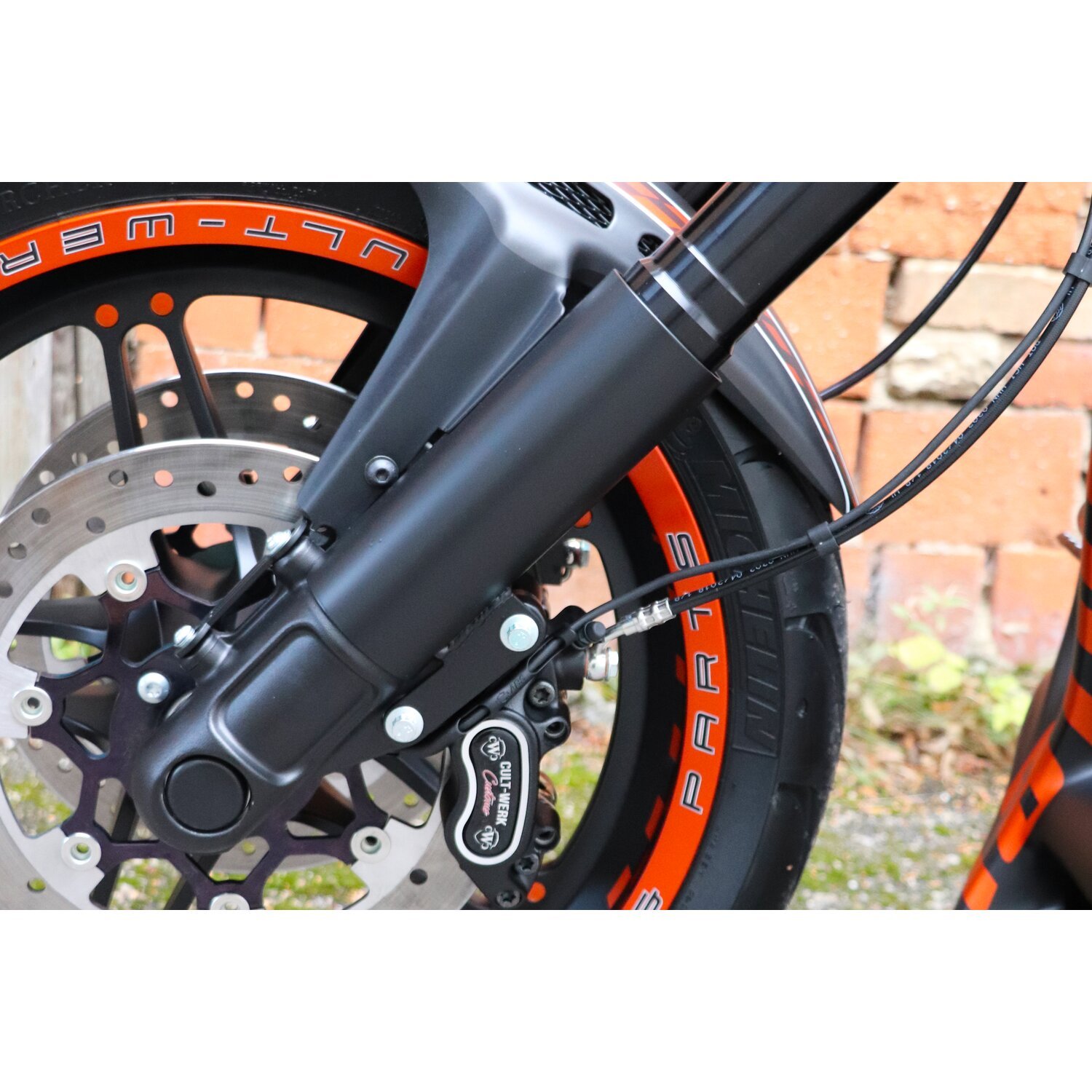 Cult-Werk, lower fork slider covers, Black, Matte