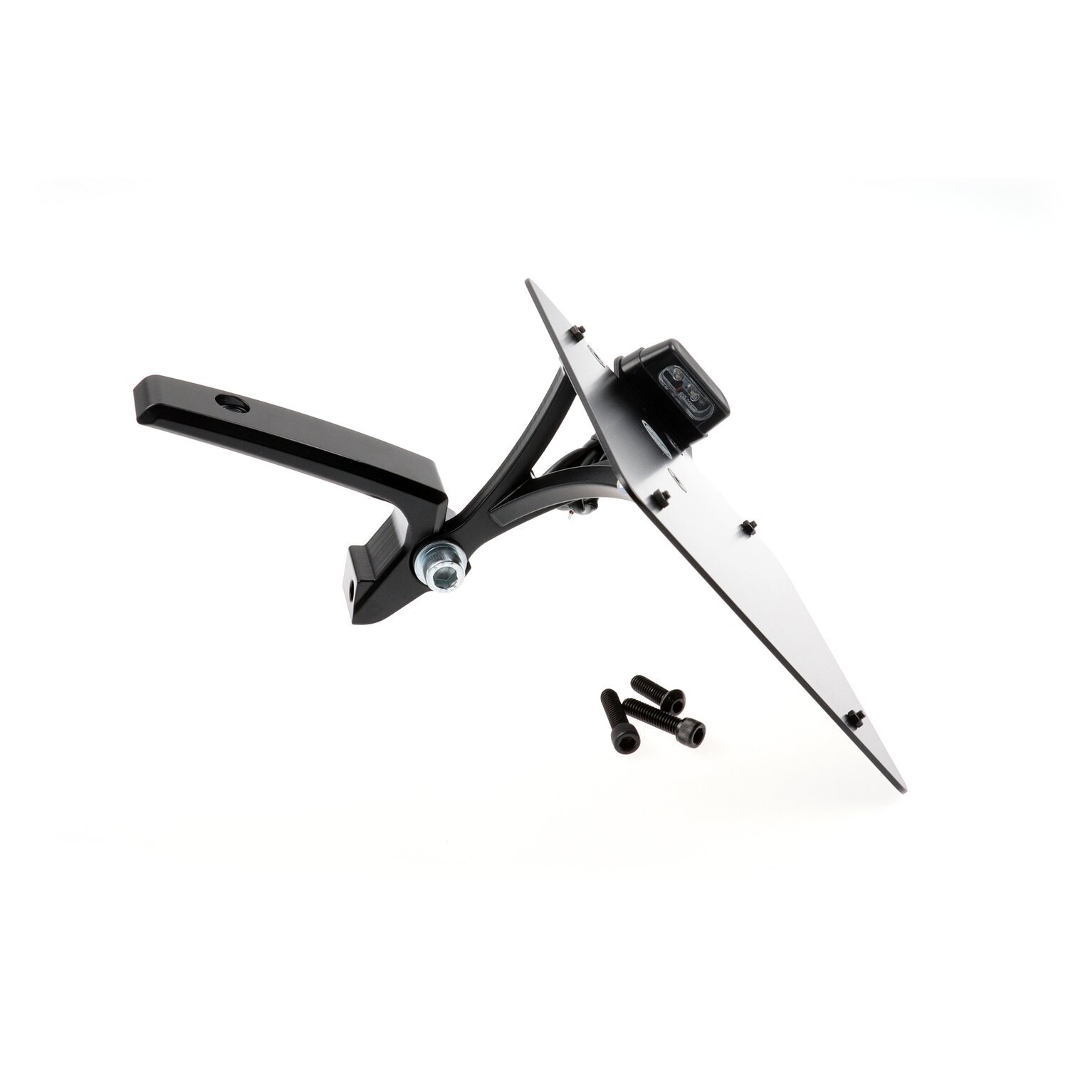 Cult-Werk, side mount license plate bracket. Germany, Black, Gloss