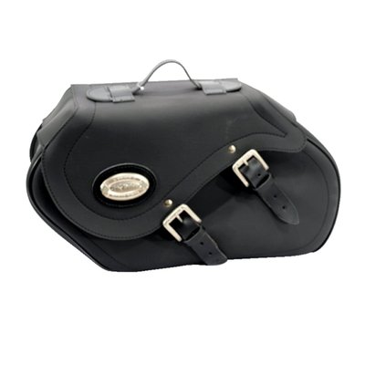 Capacity 23 liter per bag. Approx. dimensions 49cm long x 29.5cm high x16cm deep. Bags are made of Iparex, a strong synthetic leather-look material which has superior strength, is waterproof and maintenance-free. Comes with genuine leather finishing. LongRide saddlebags only without mounting brackets. Designed to be used with model specific or universal 'Click & Lock' LongRide saddlebag brackets. 

Note: Model specific saddlebag brackets are required and sold separately. 
Note: Some models will require turn signals relocated to the rear of the fenders struts.