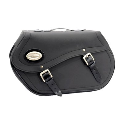 Capacity 30 liter per bag. Approx. dimensions 52cm long x32cm high x18cm deep. Bags are made of Iparex, a strong synthetic leather-look material which has superior strength, is waterproof and maintenance-free. Comes with genuine leather finishing. LongRide saddlebags only without mounting brackets. Designed to be used with model specific or universal 'Click & Lock' LongRide saddlebag brackets. 

Note: Model specific saddlebag brackets are required and sold separately. 
Note: Some models will require turn signals relocated to the rear of the fenders struts.