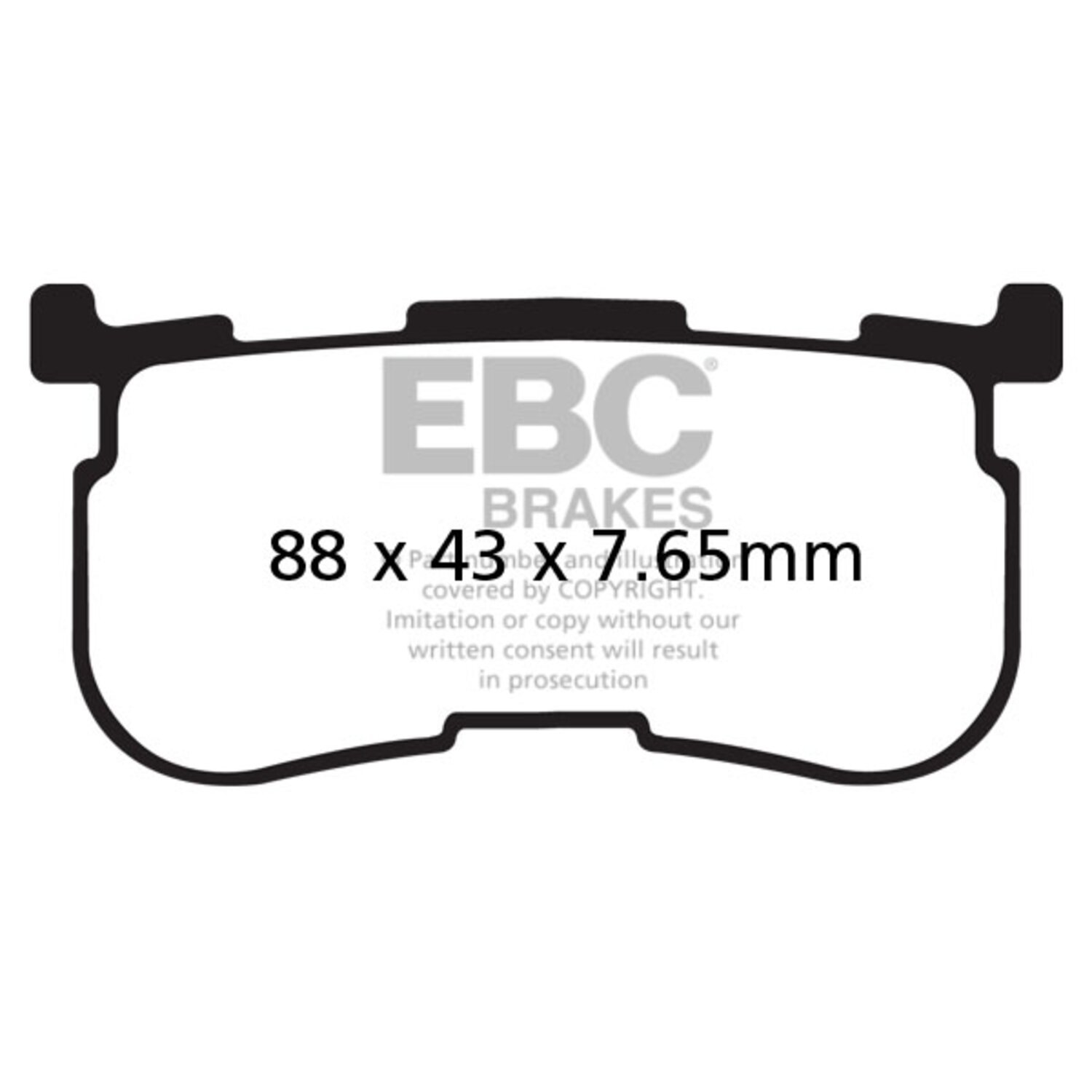 EBC, Double-H sintered brake pads. Rear