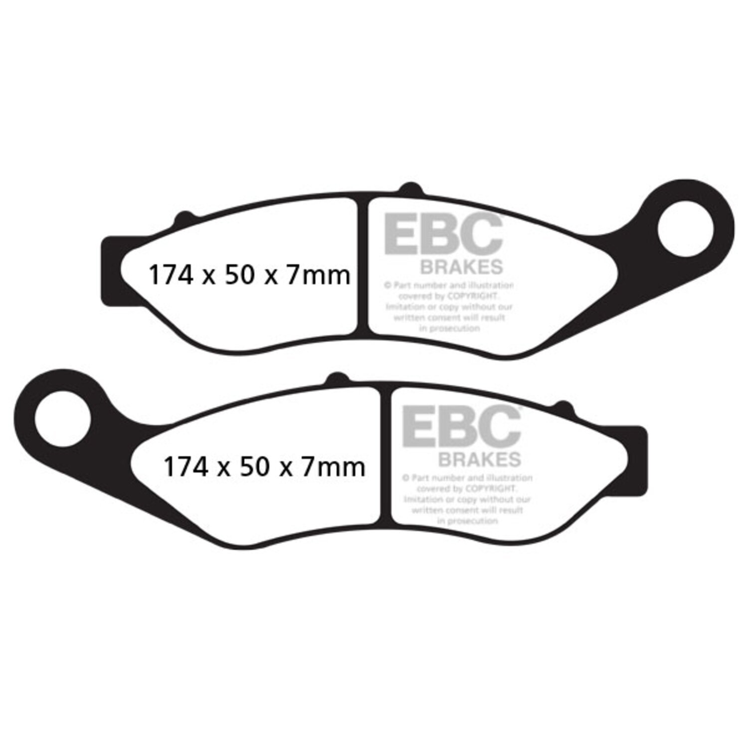 EBC, V-pad Semi Sintered brake pad set