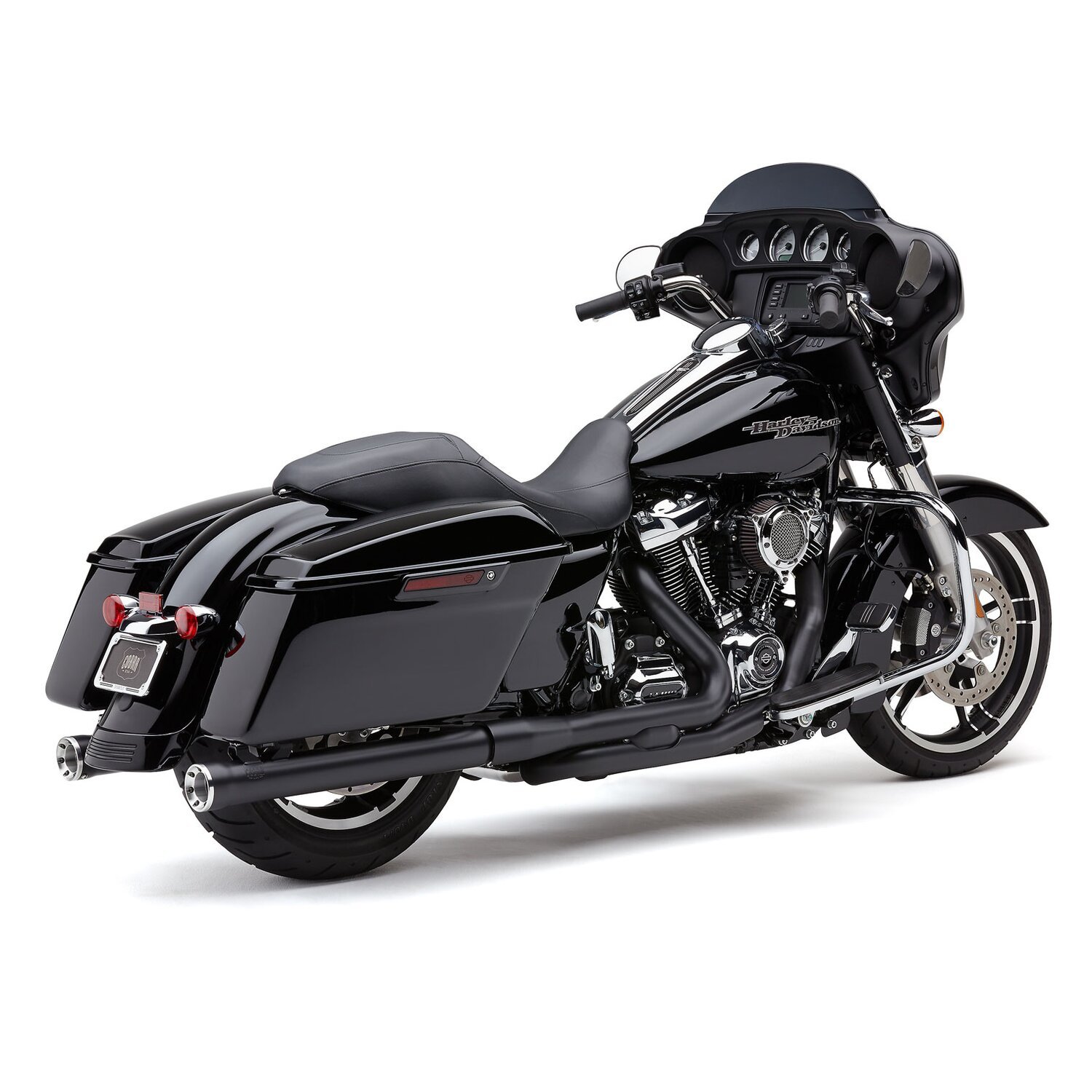 Cobra, 3" RPT Race Pro slip-on mufflers, Black, Satin