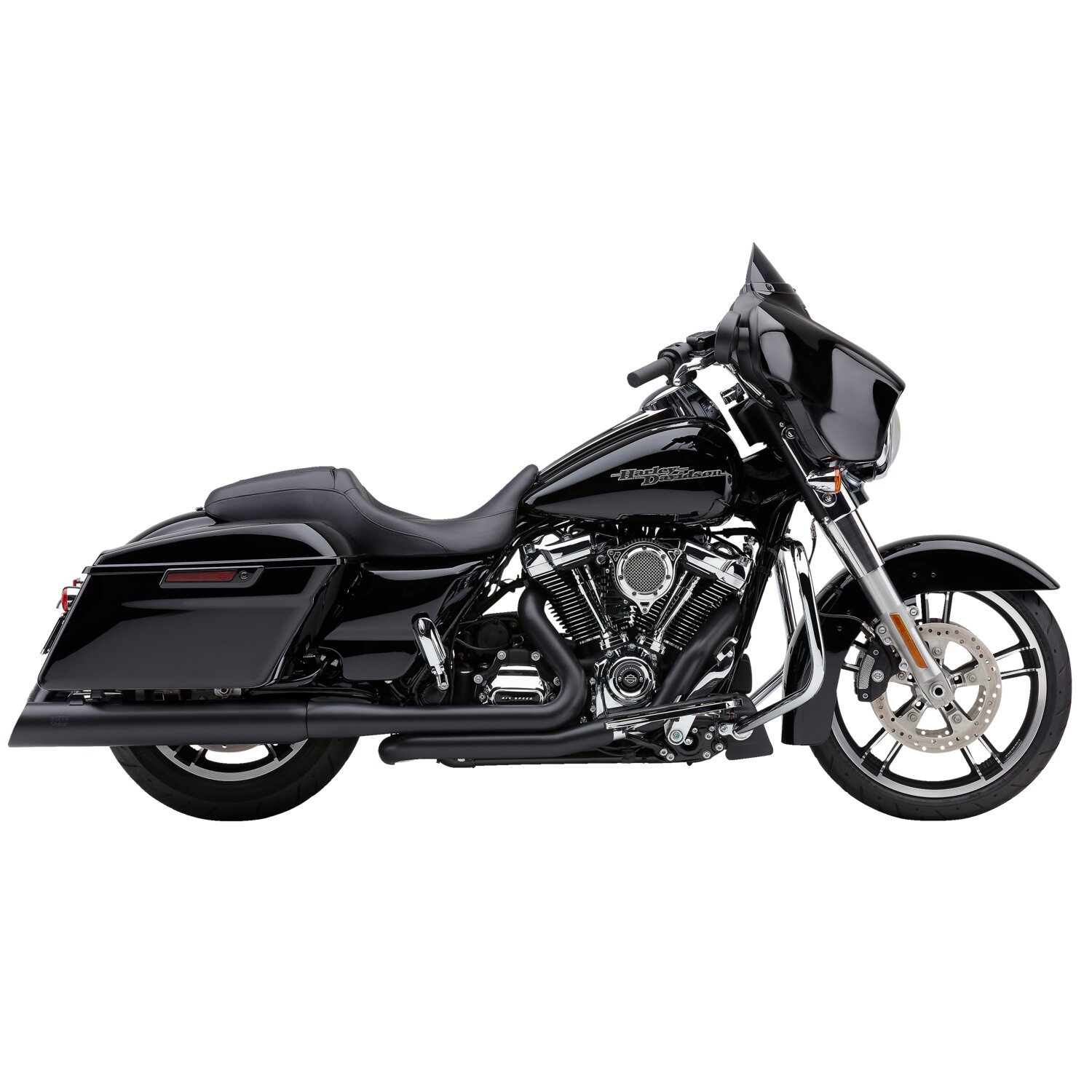 Cobra, True Dual head pipes, Black, Satin