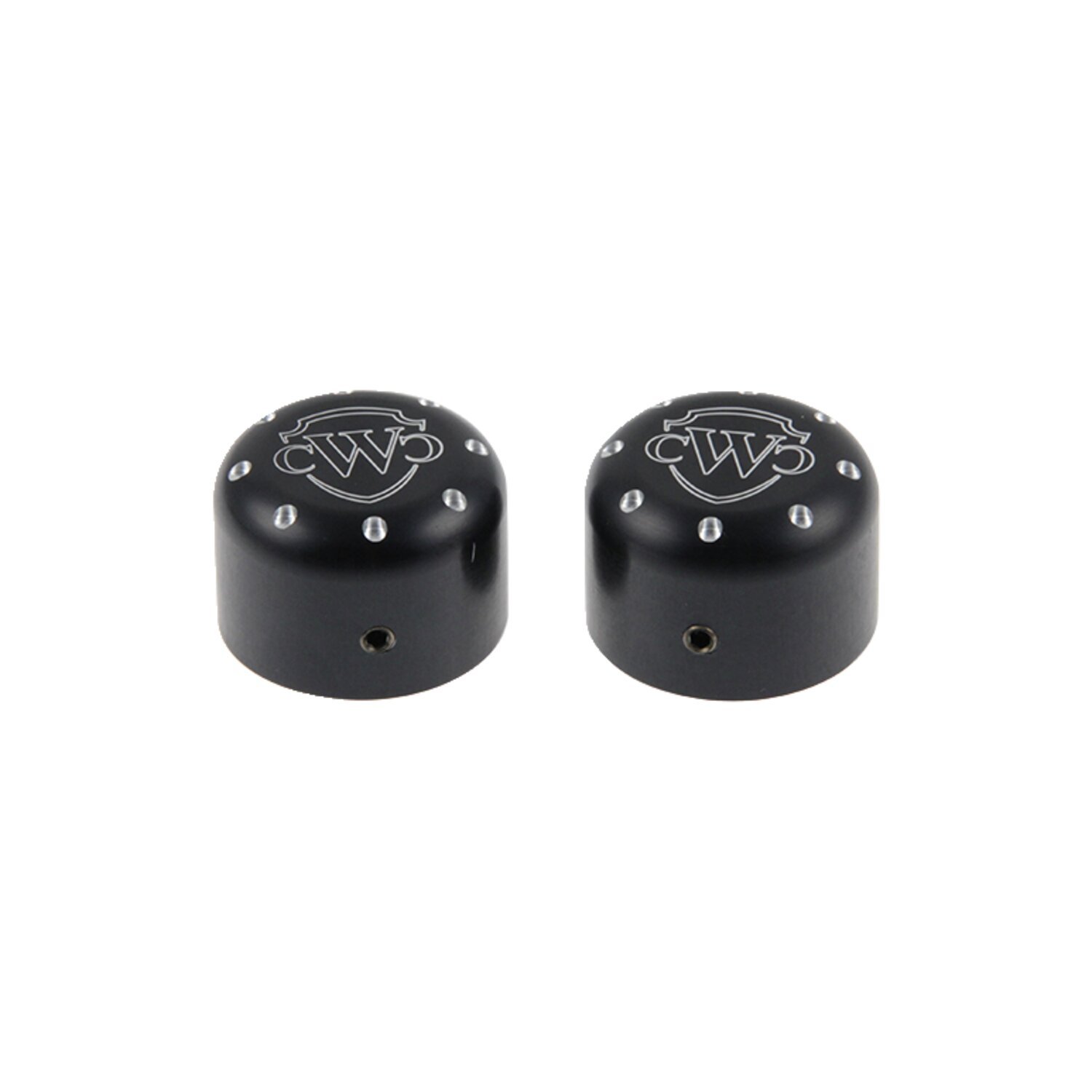 Cult-Werk, front axle cover kit. Gloss black with logo