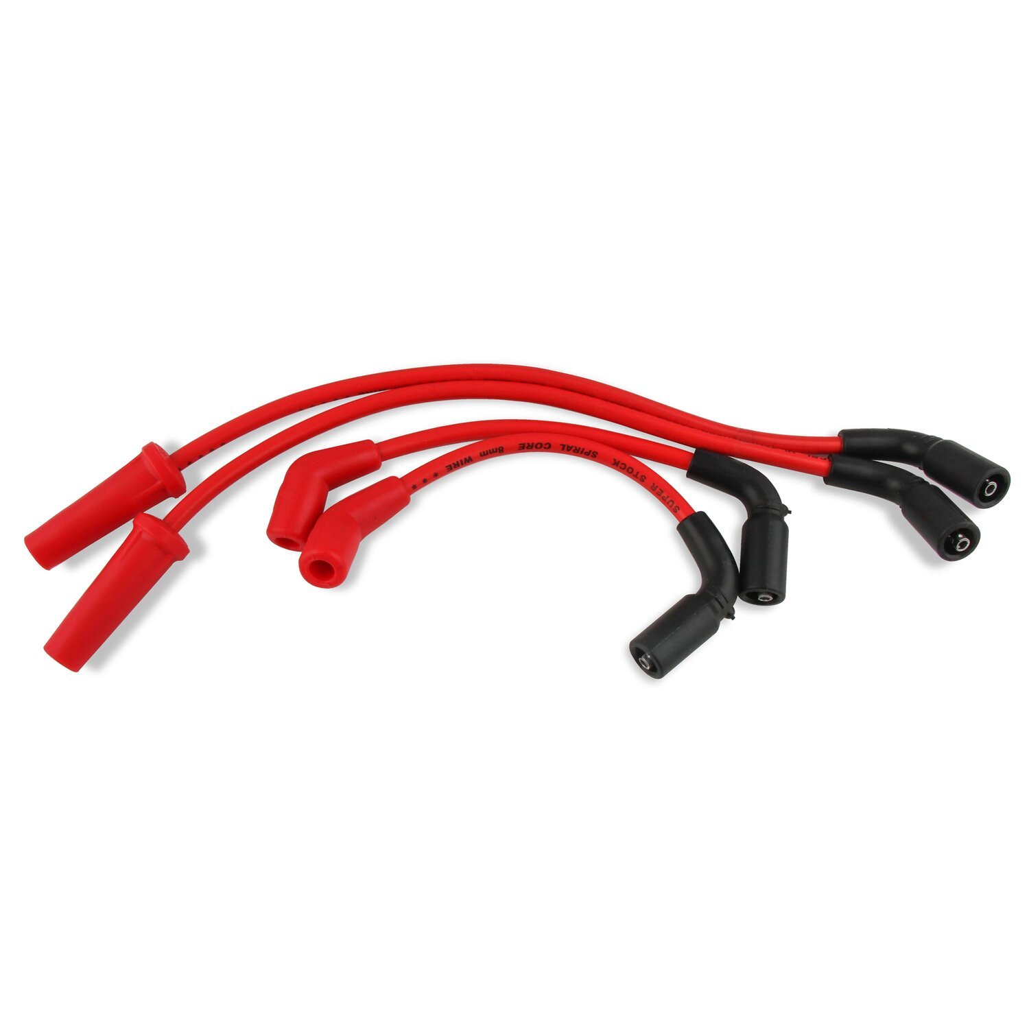 Accel, 8mm Ferro Spiral core spark plug wire set, Red