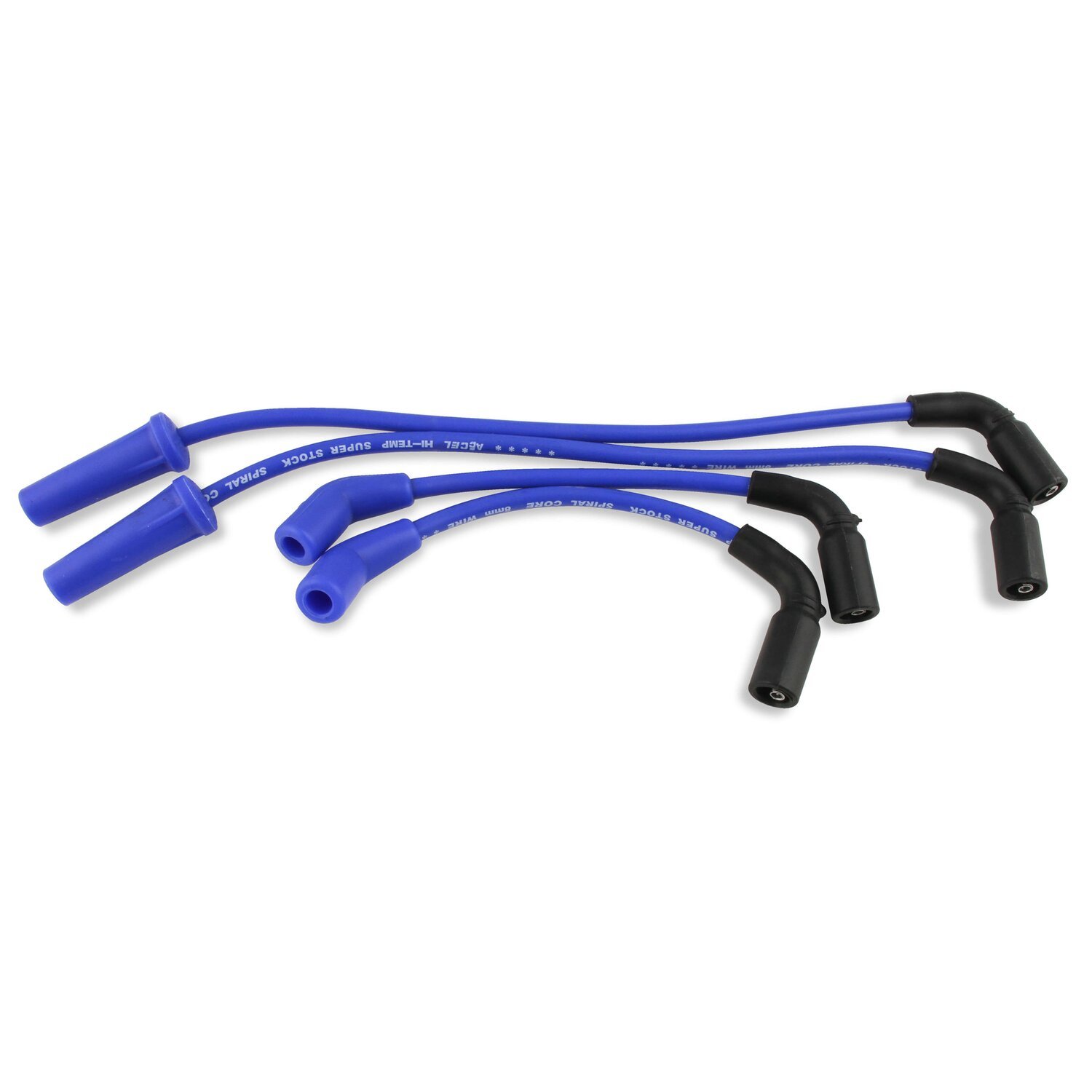 Accel, 8mm Ferro Spiral core spark plug wire set, Blue