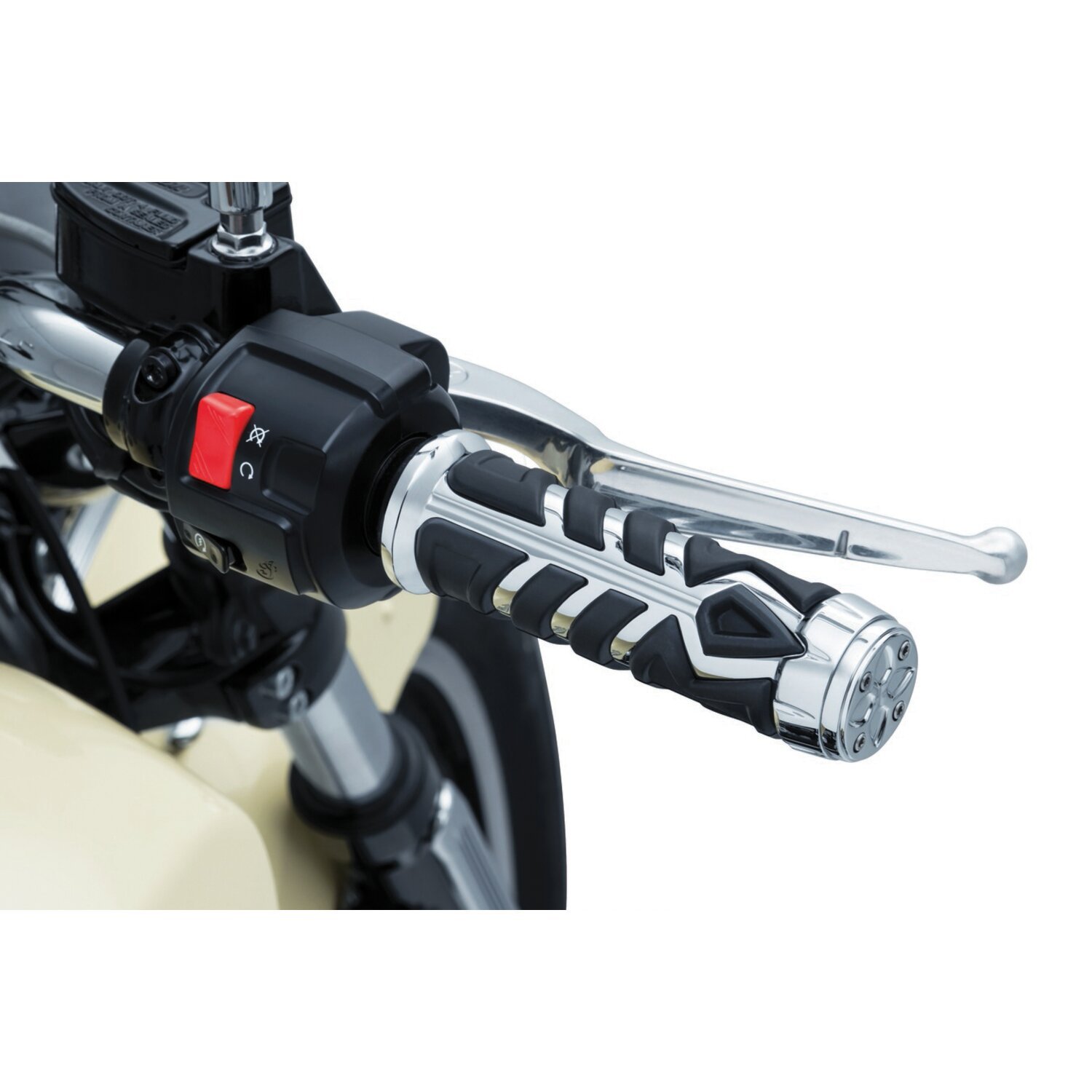 Kuryakyn, Spear grips, Silver, Chrome