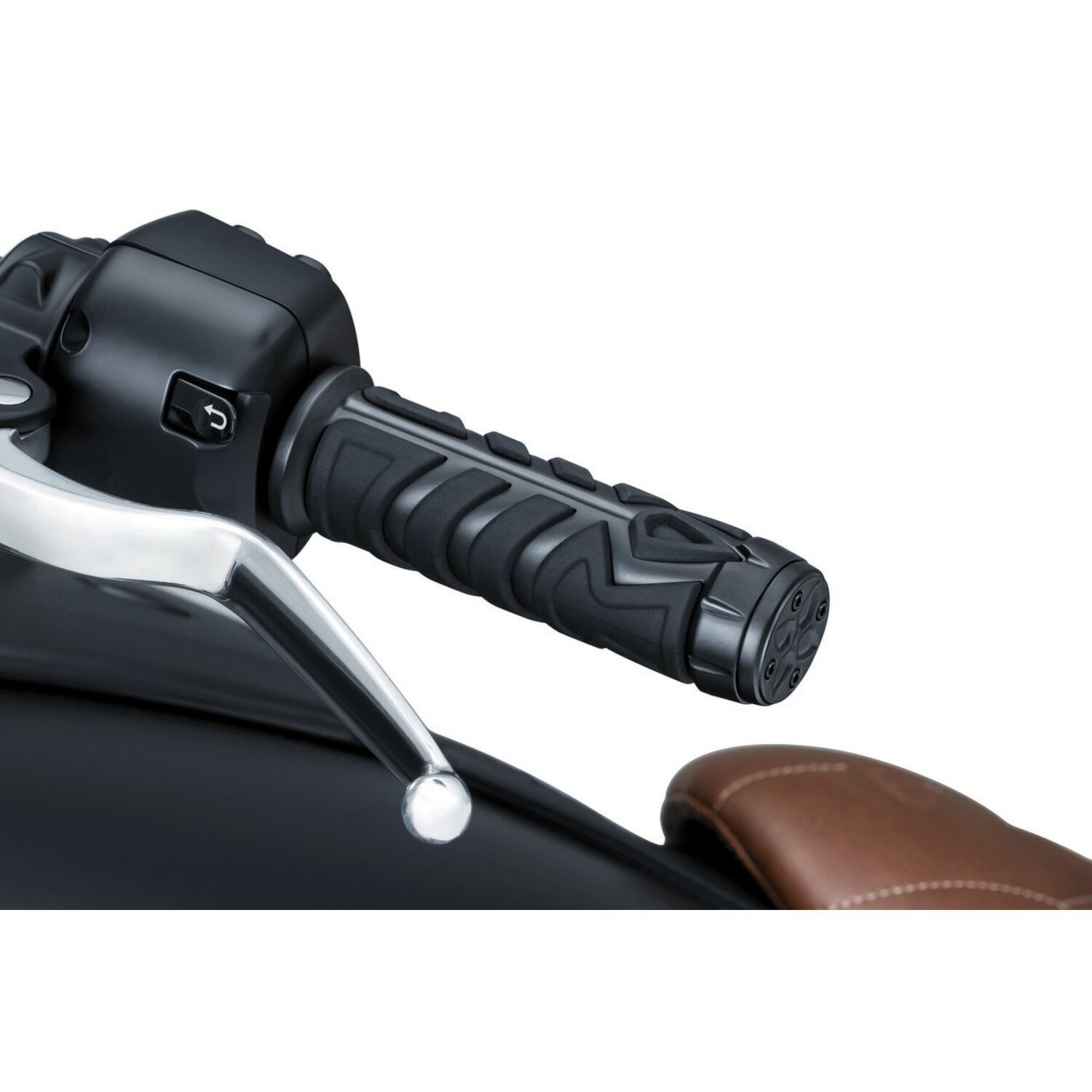 Kuryakyn, Spear grips, Black, Satin