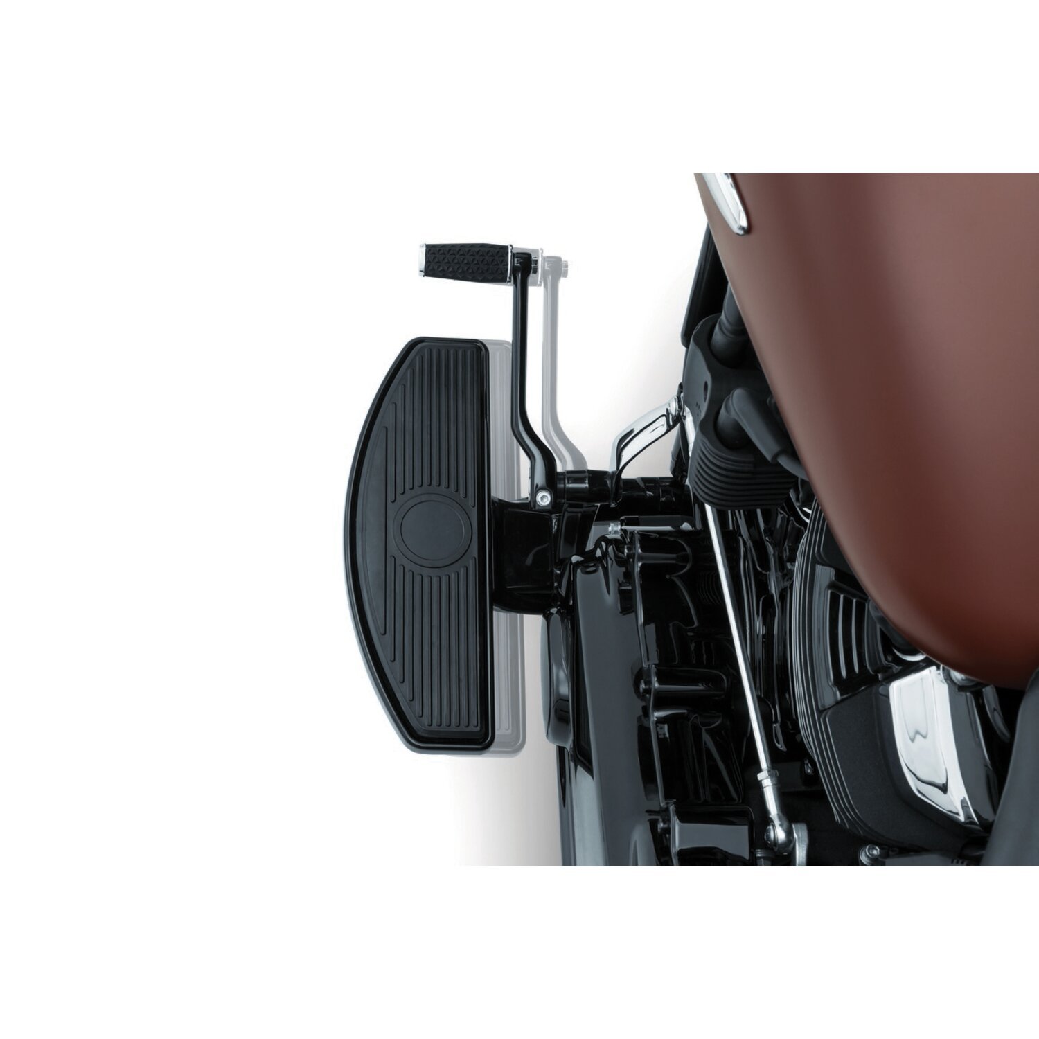 Kuryakyn, Rider floorboard offset spacer kit, Black, Gloss