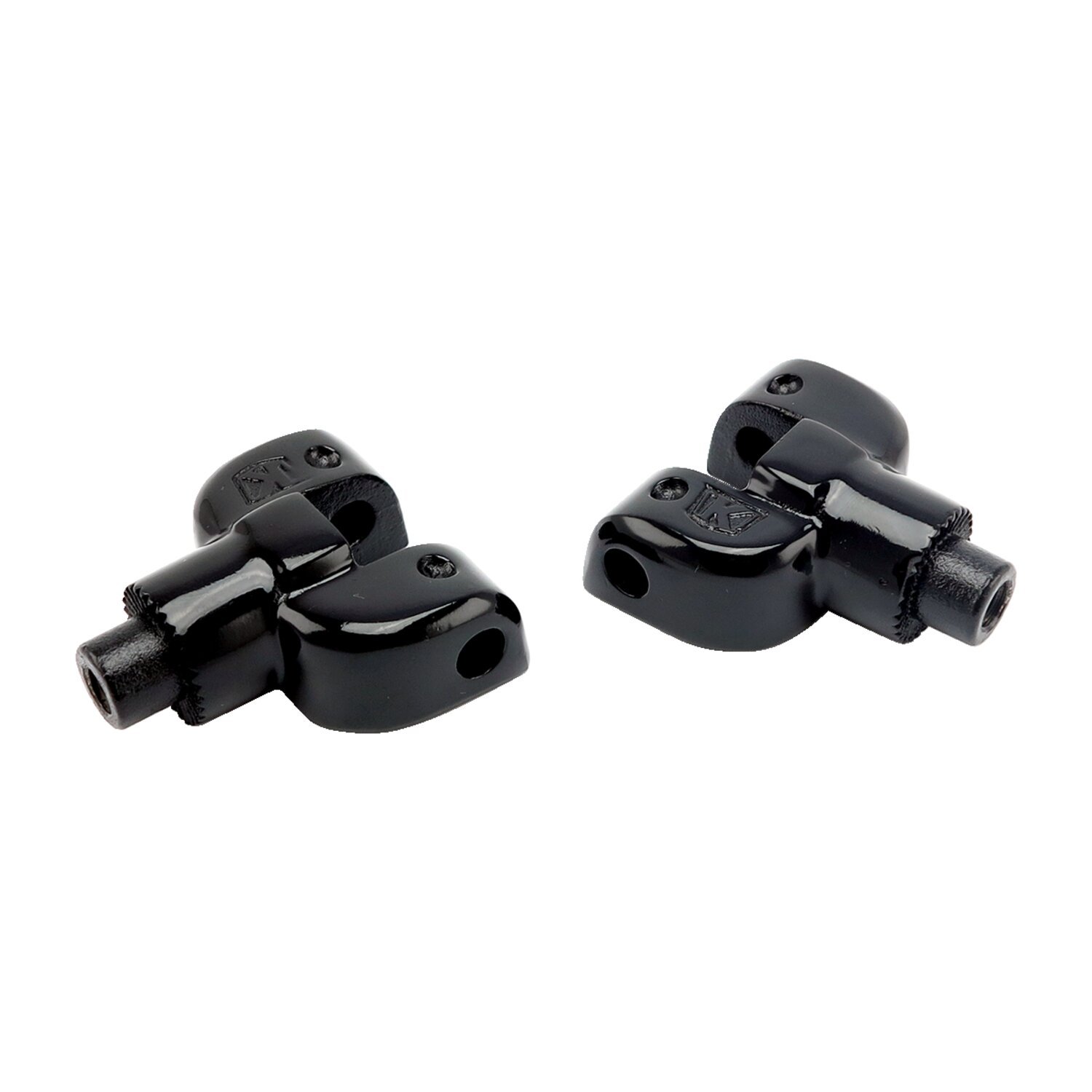 Kuryakyn, Splined passenger peg/floorboard adapter, Black, Gloss