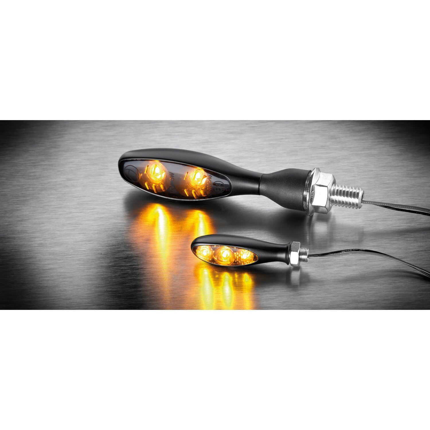 Kellermann, Micro S Dark. Turn signal. Rear, Black
