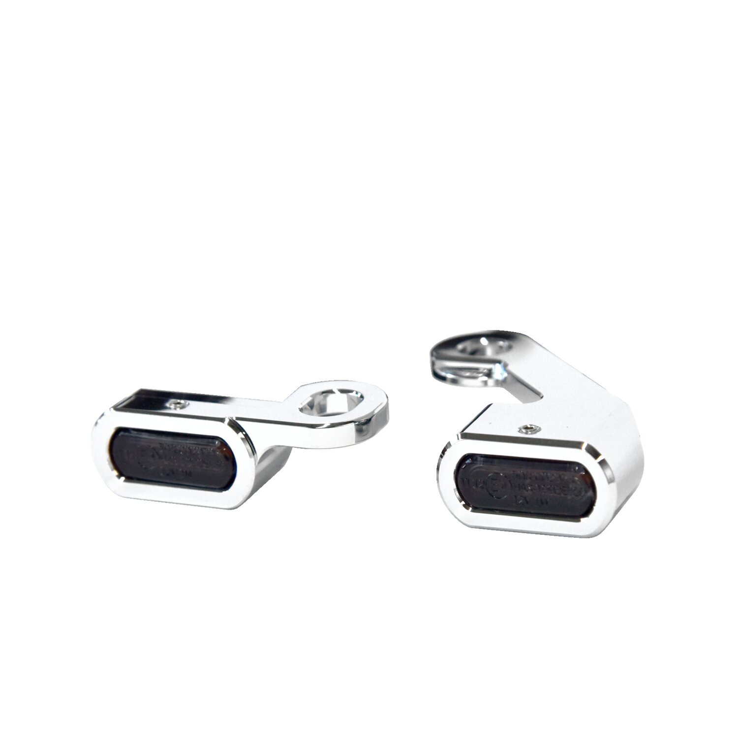 1 inch — Fastline, below bar LED turn signal set. Chrome