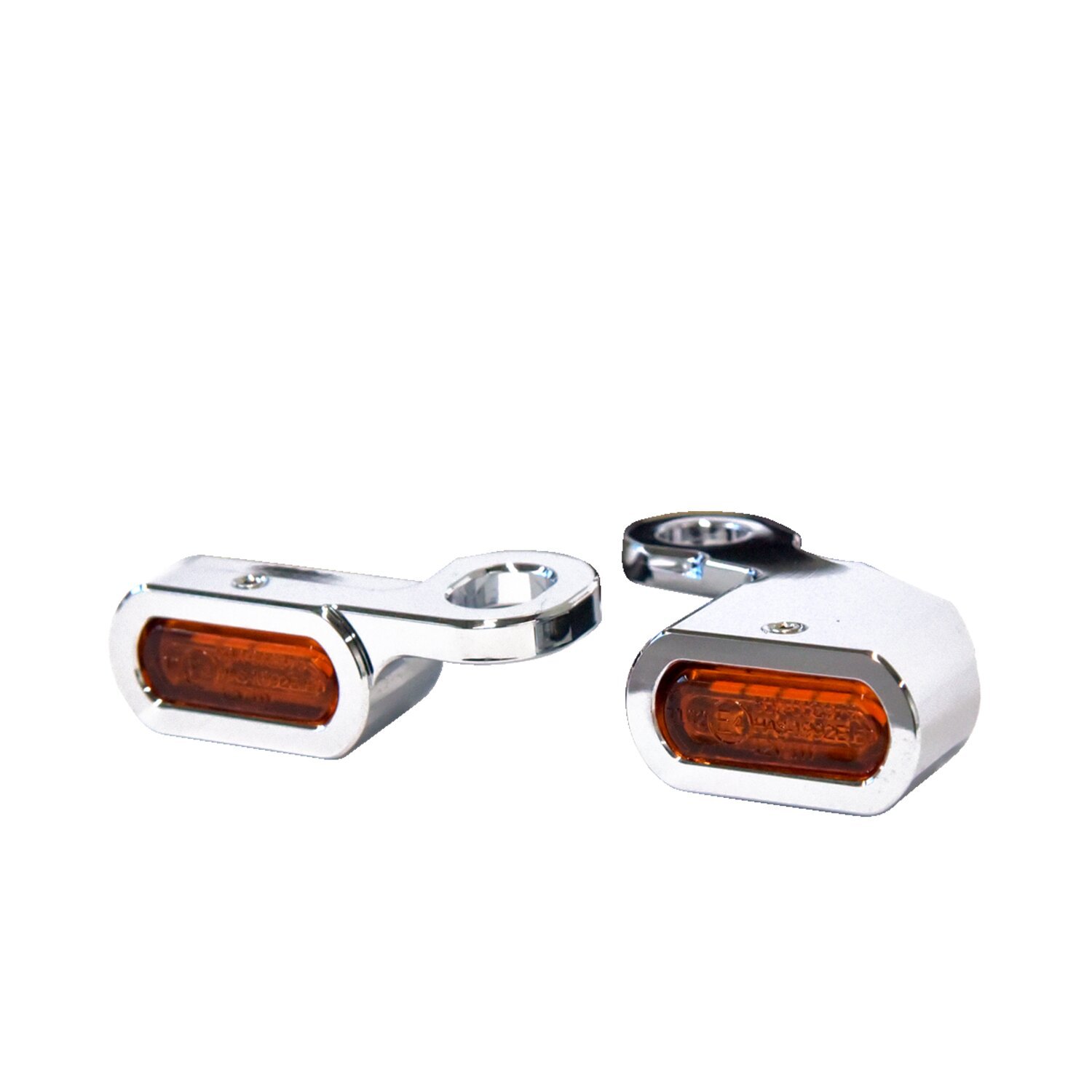 1 inch — Fastline, below bar LED turn signal set. Chrome