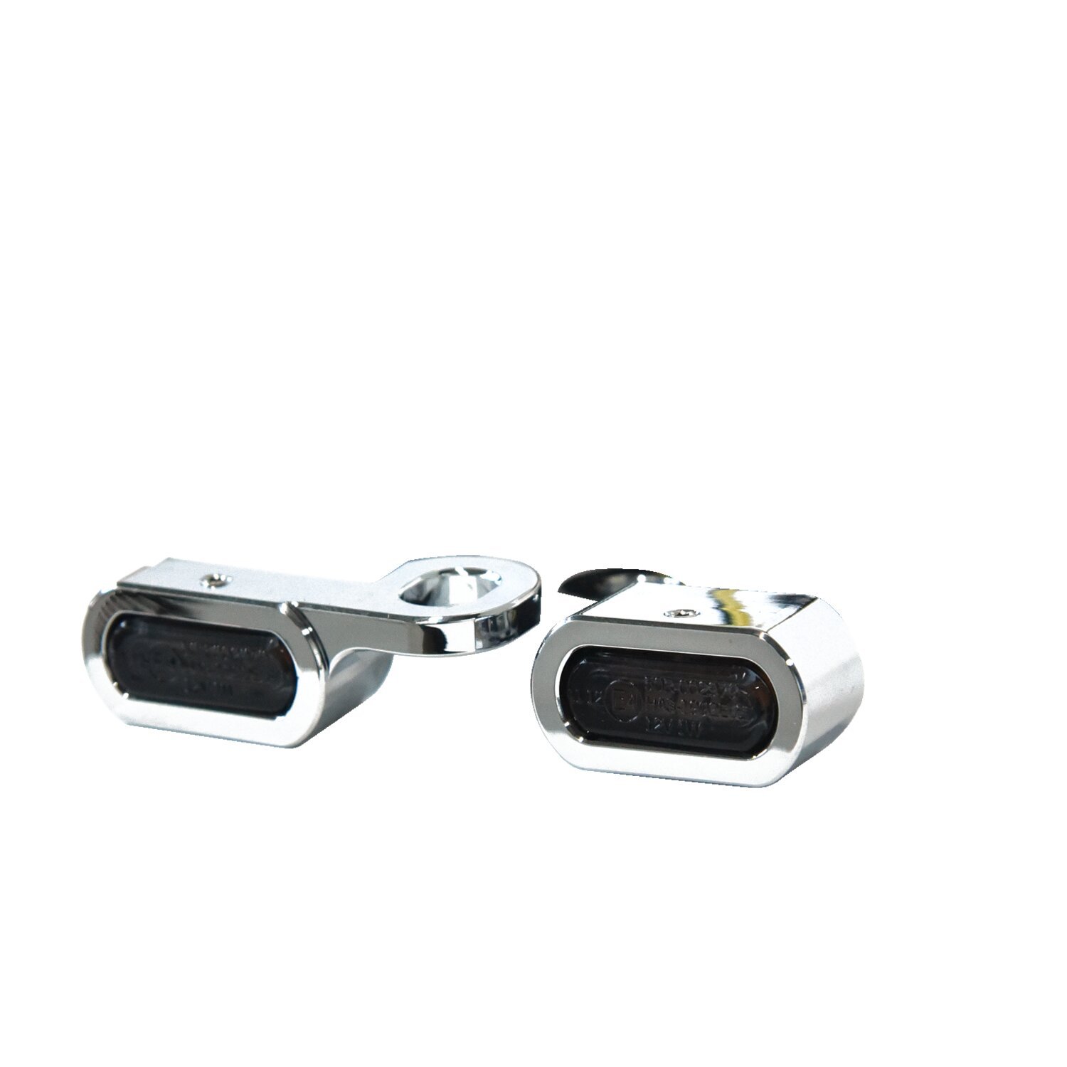 1 inch — Fastline, below bar LED turn signal set. Chrome