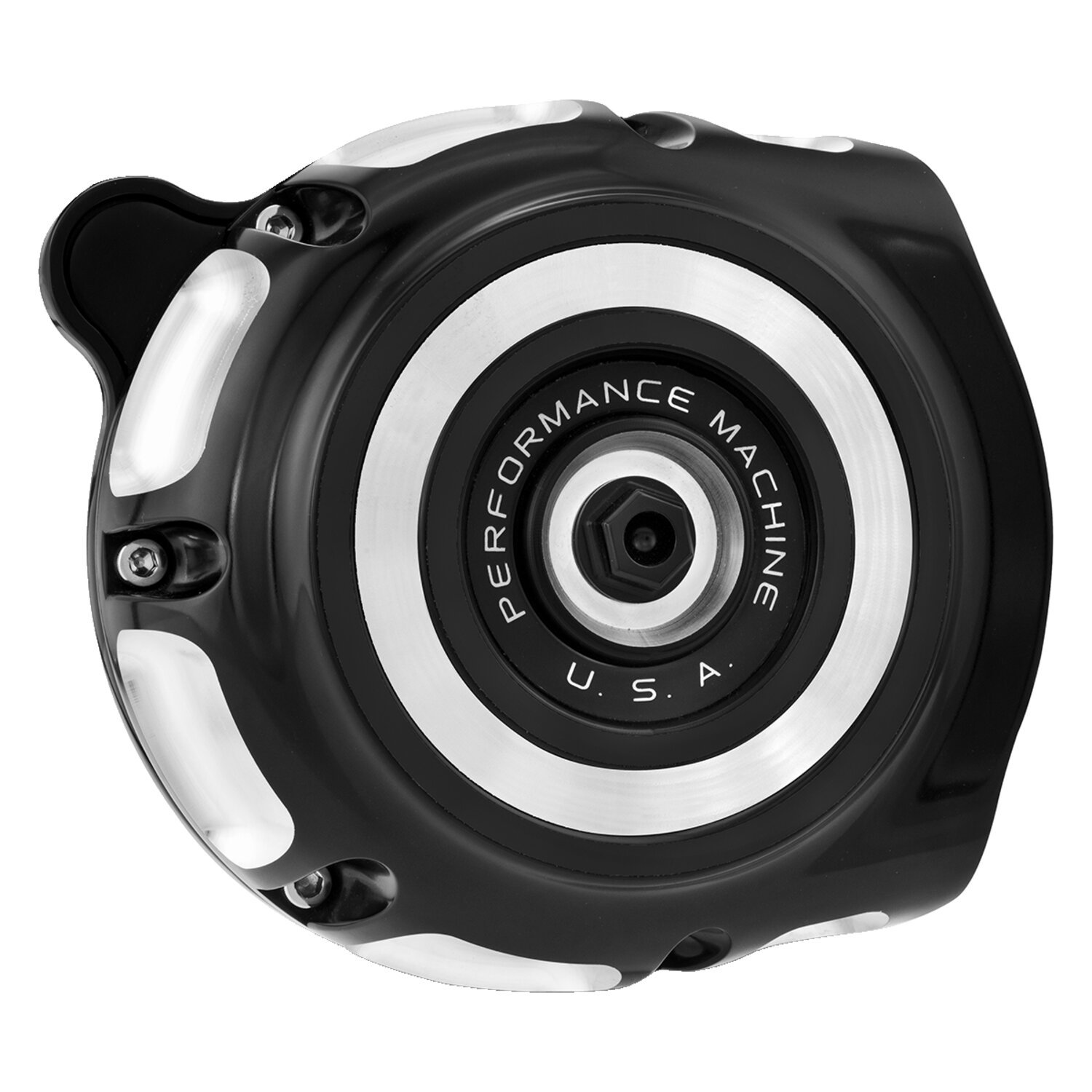 PM, 'Vintage' air cleaner kit. Black CC, Contrast Cut