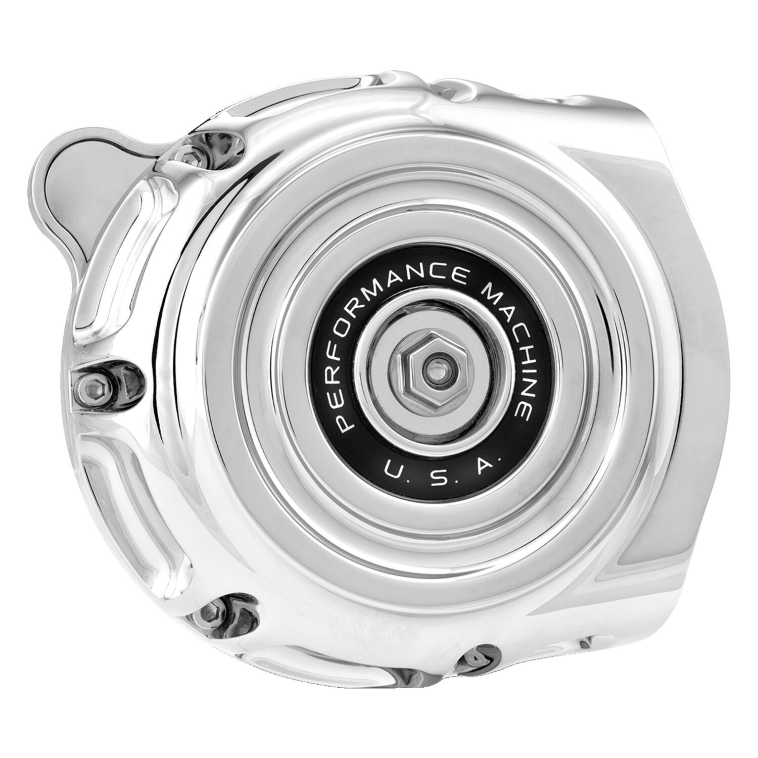 PM, 'Vintage' air cleaner kit, Silver, Chrome