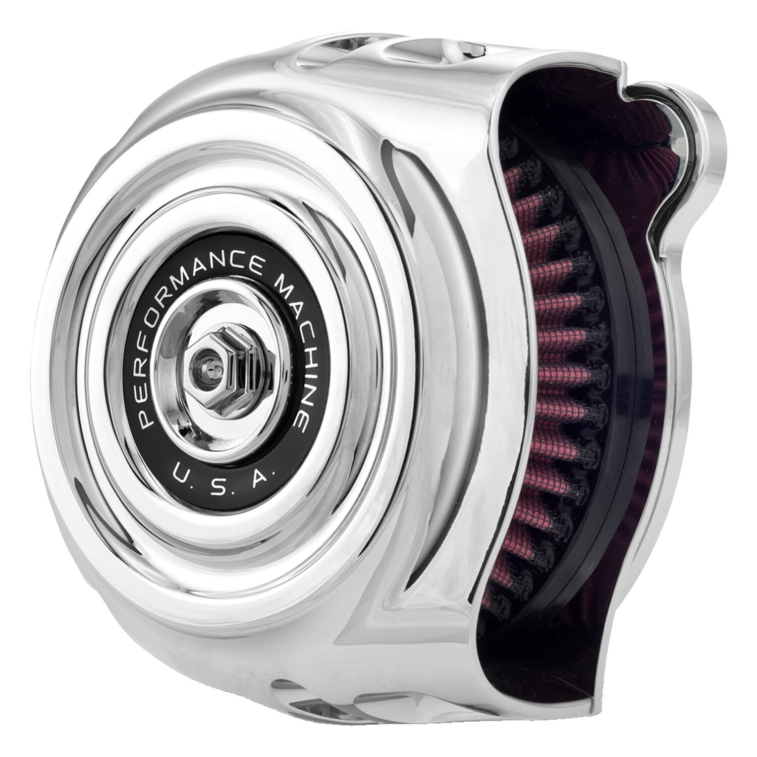 PM, 'Vintage' air cleaner kit, Silver, Chrome