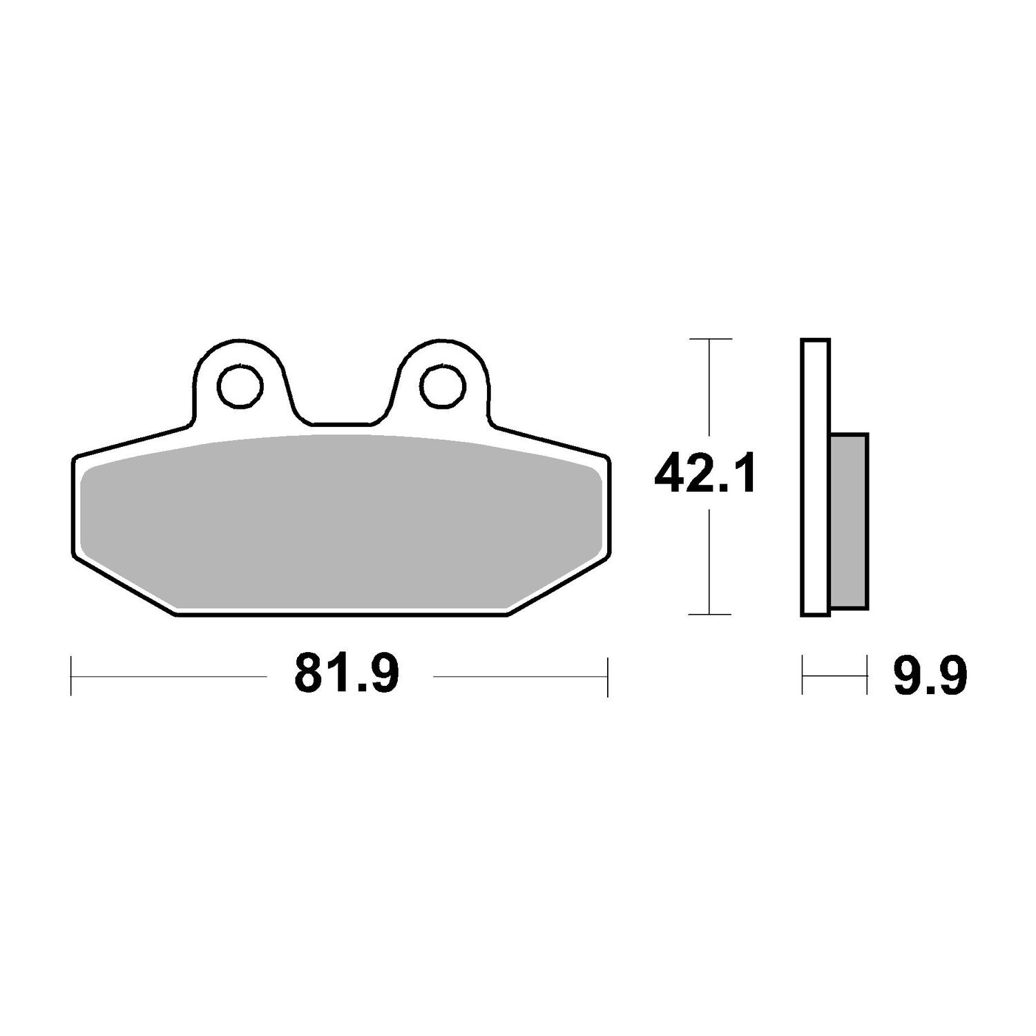 SBS, brake pads. Street Ceramic (organic