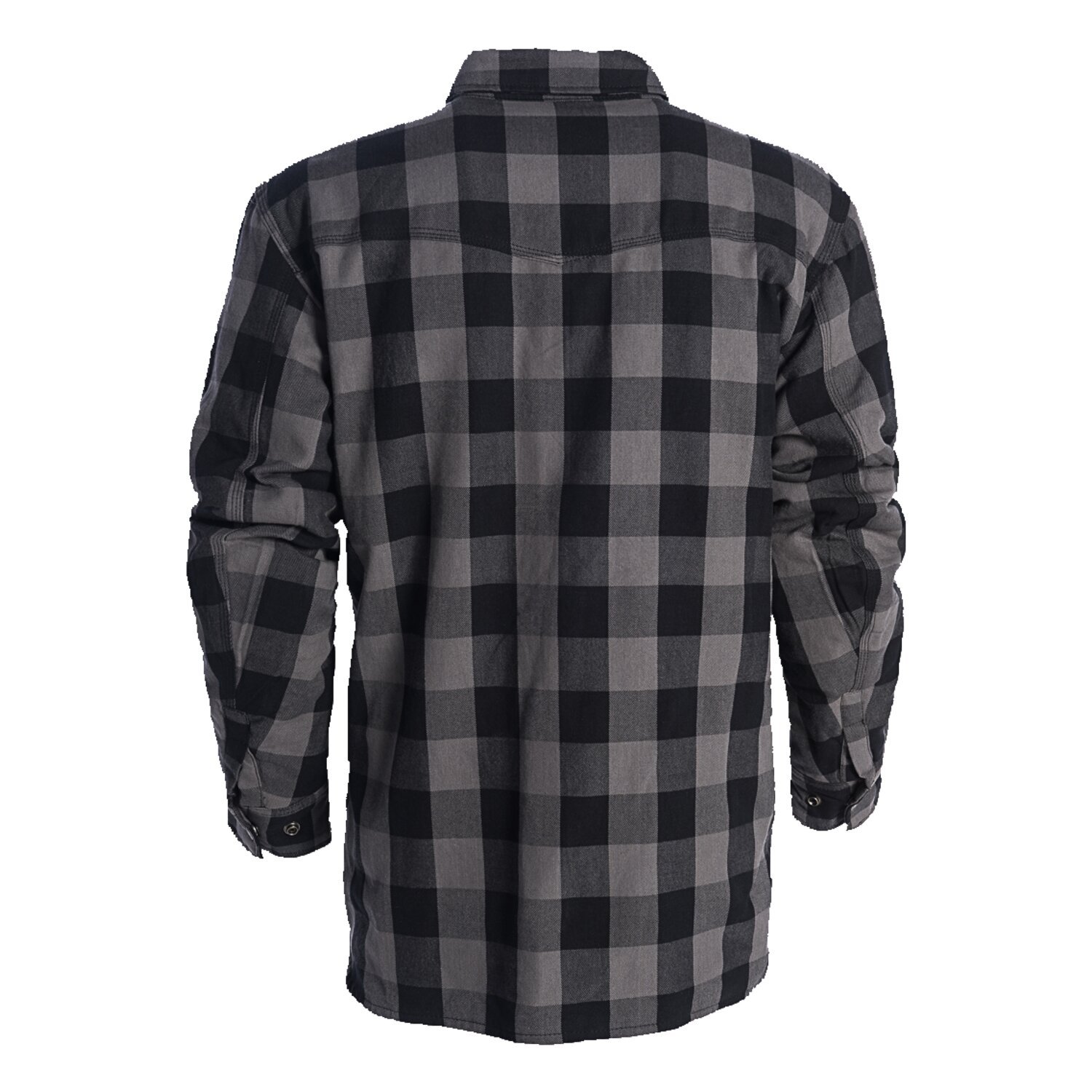 S — WCC Dominator riding flannel shirt grey/black CE appr, Gray, S