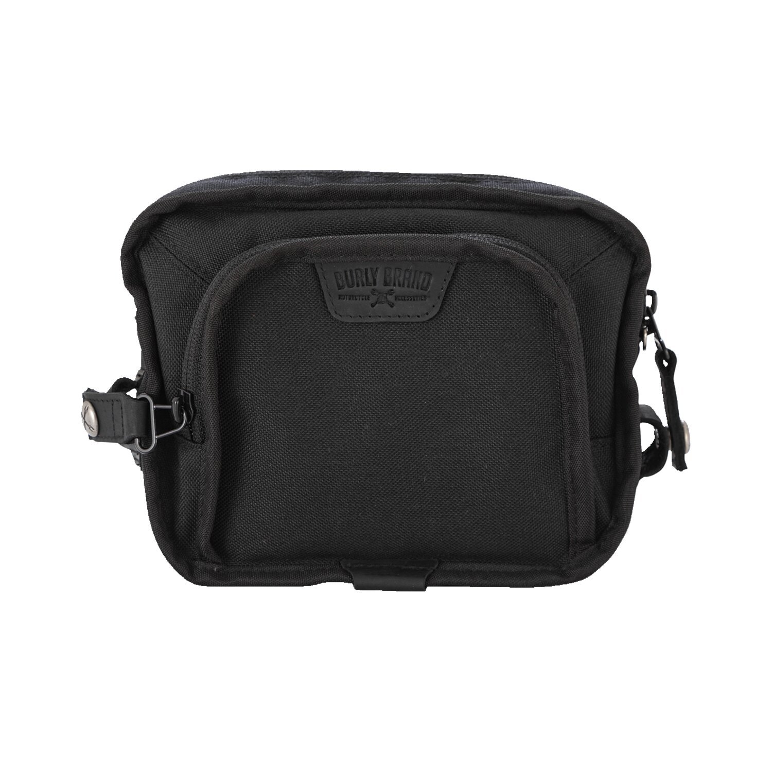 Burly Voyager handlebar bag, black Cordura
